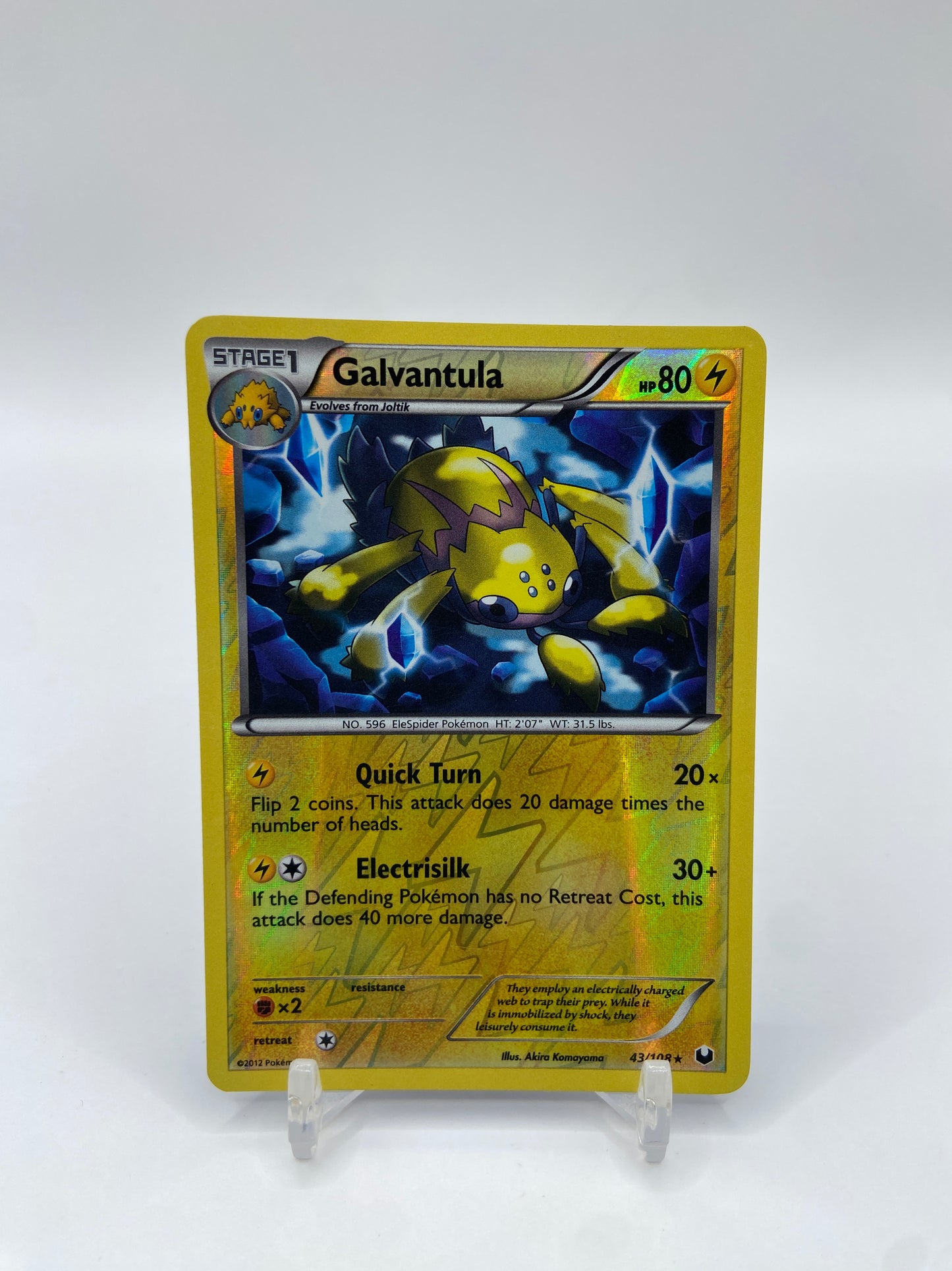 Galvantula Reverse Holo Rare Dark Explorers 43/108