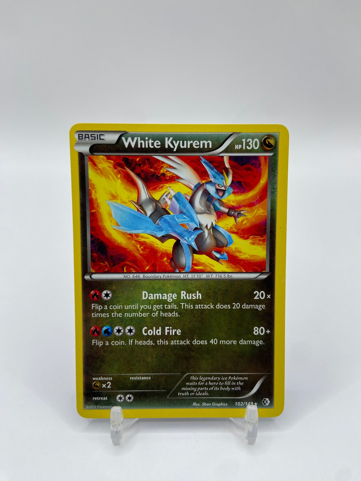White Kyurem Rare Boundaries Crossed 102/149
