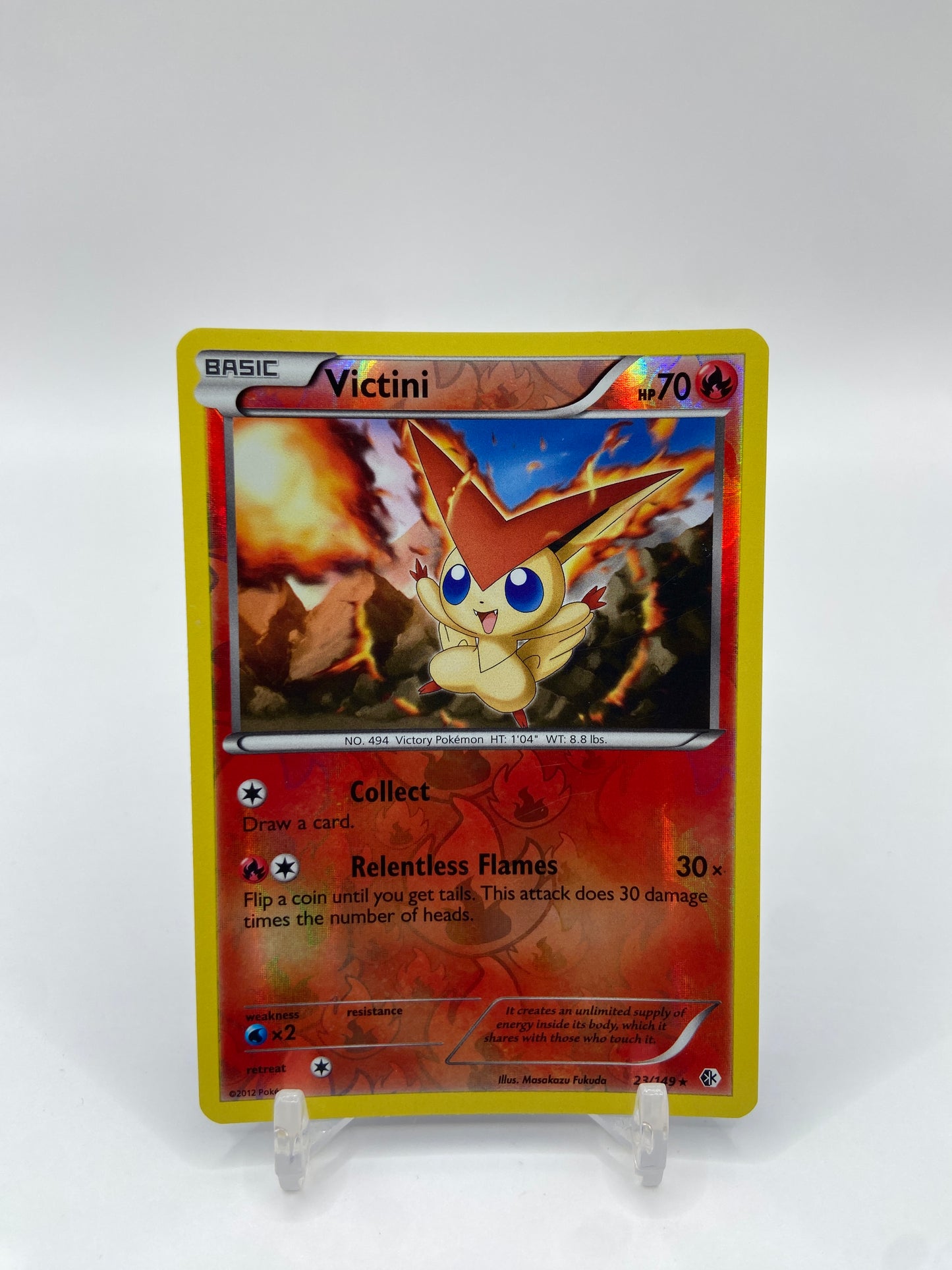 Victini Reverse Holo Rare Boundaries Crossed 23/149