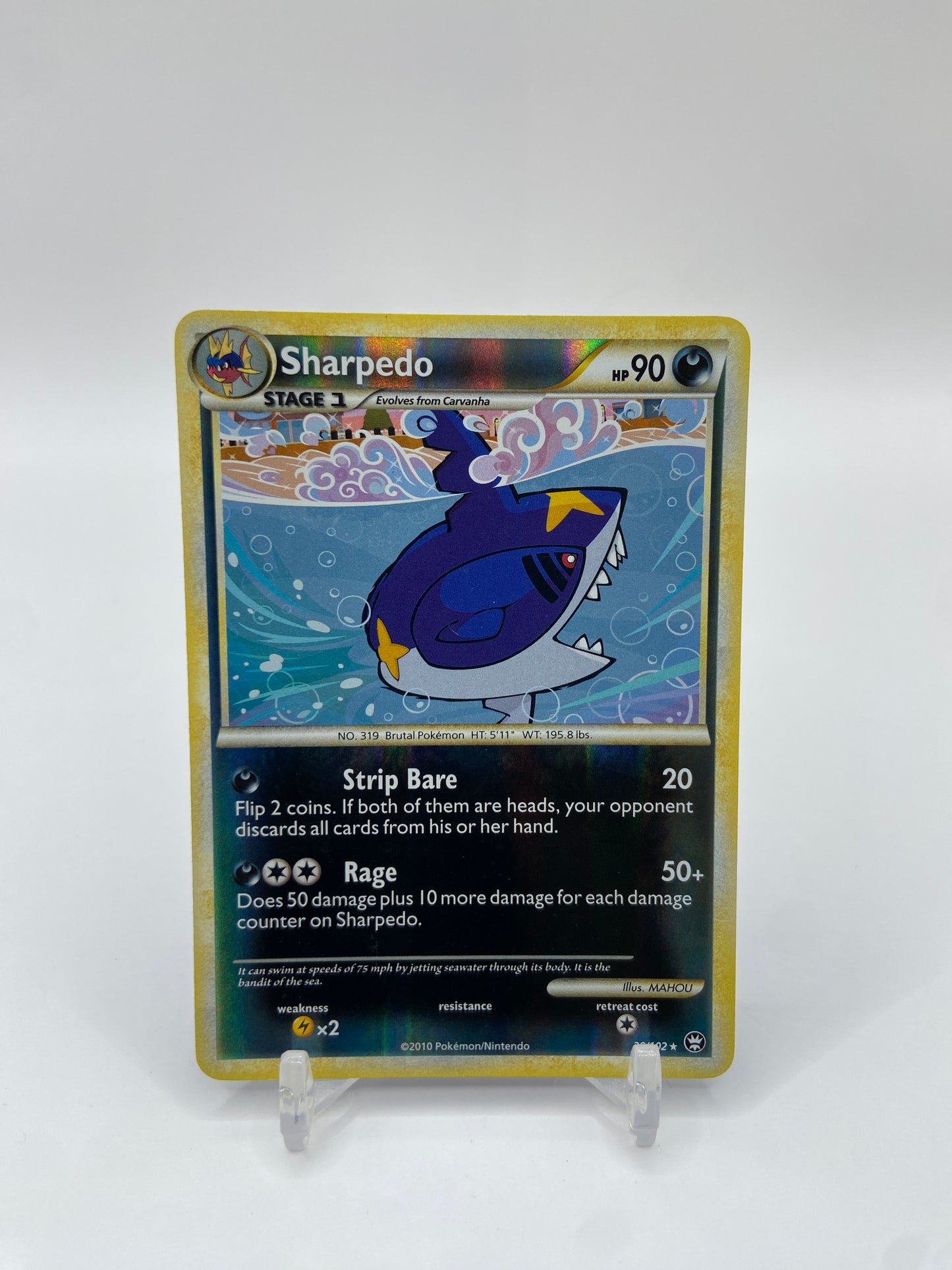 Sharpedo Reverse Holo Rare HS Triumphant 30/102