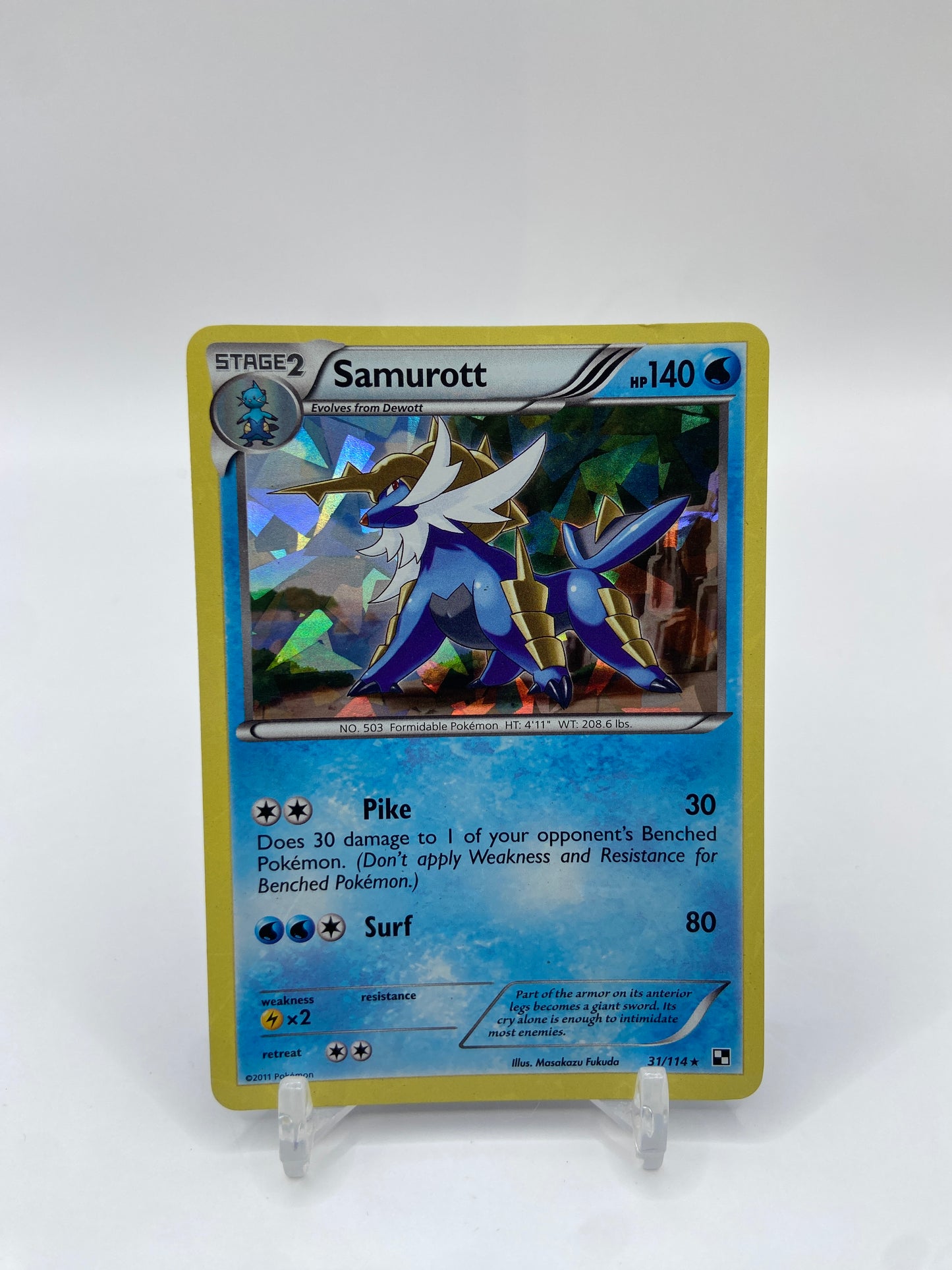Samurott Cracked Ice Holo Theme Deck Promo 31/114