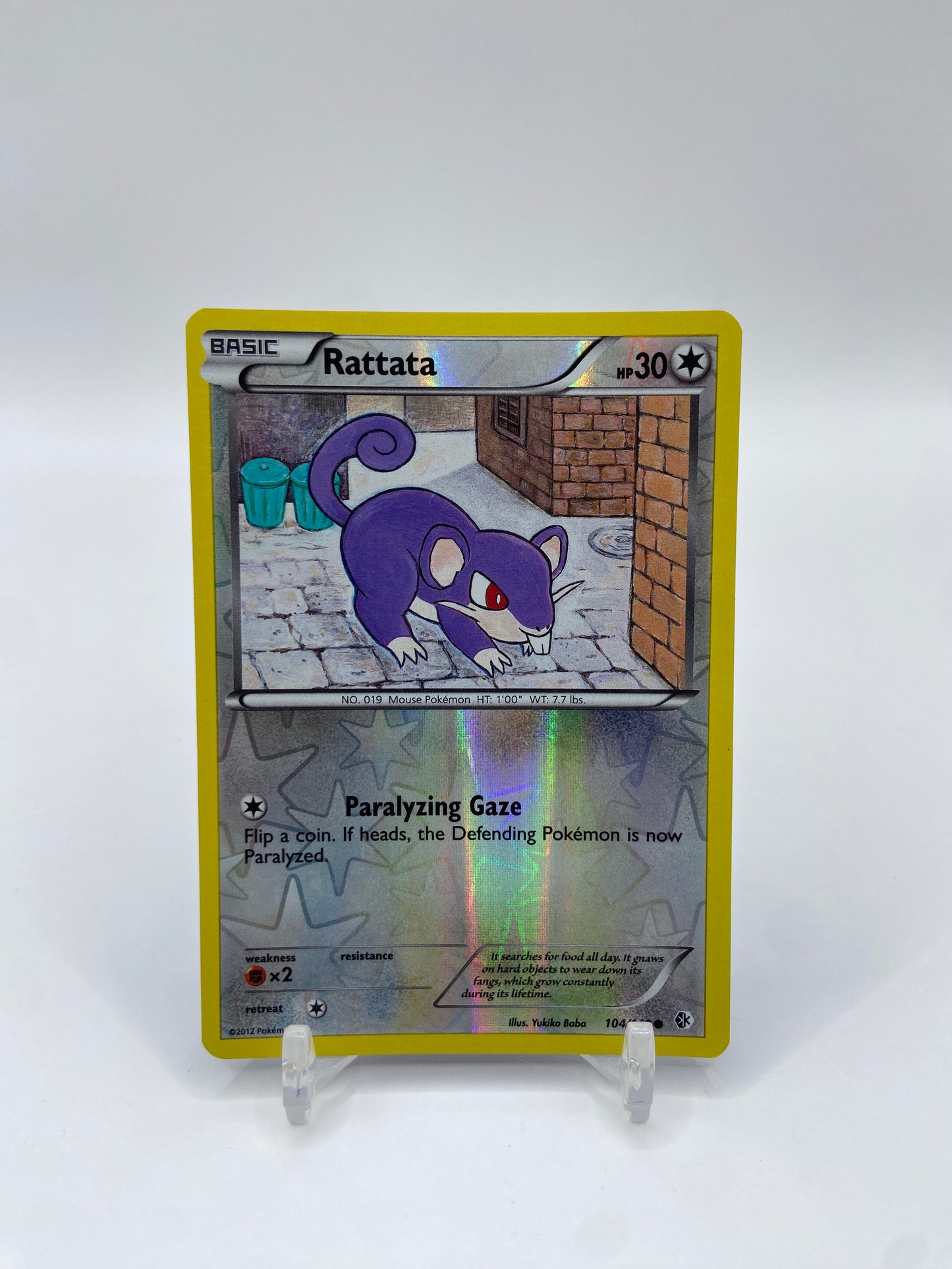 Rattata Reverse Holo Boundaries Crossed 104/149