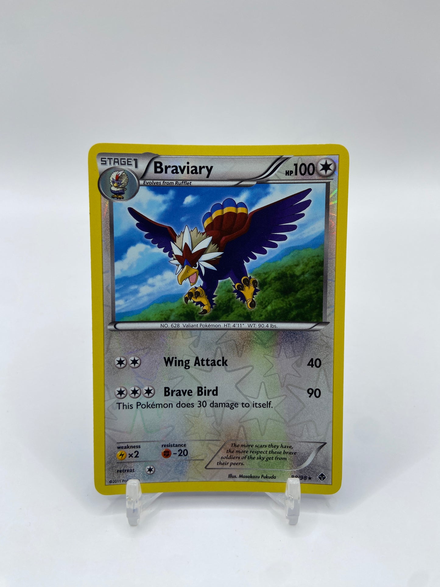 Braviary Reverse Holo Rare Emerging Powers 88/98