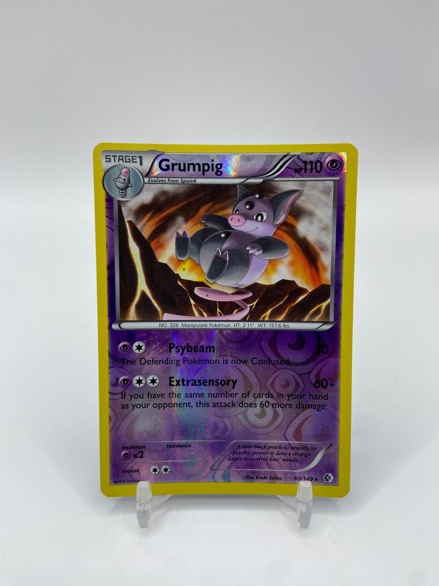 Grumpig Reverse Holo Rare Boundaries Crossed 60/149