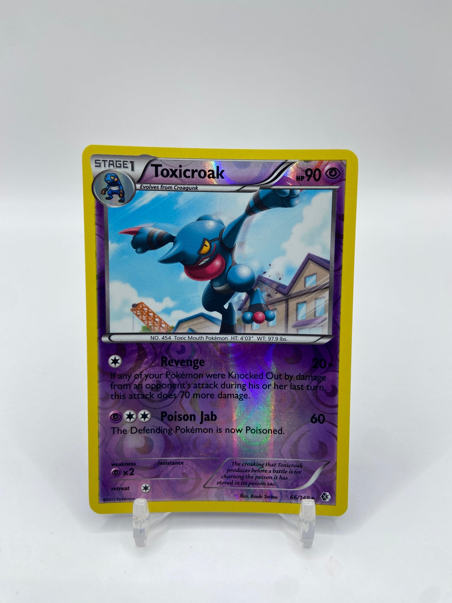 Toxicroak Reverse Holo Rare Boundaries Crossed 66/149