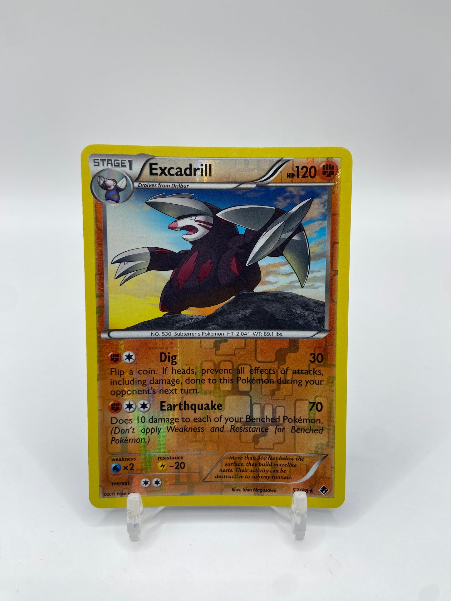 Excadrill Reverse Holo Rare Emerging Powers 57/98