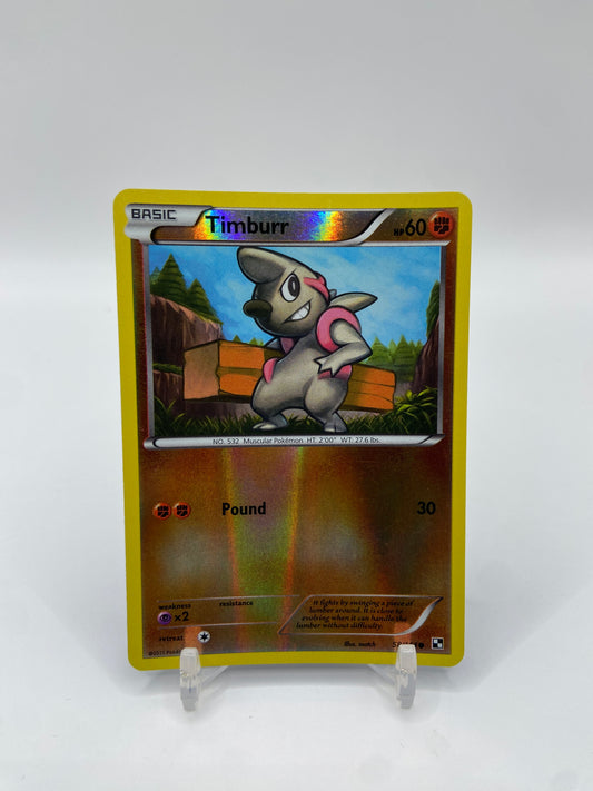 Timburr Reverse Holo Black & White Base Set 58/114
