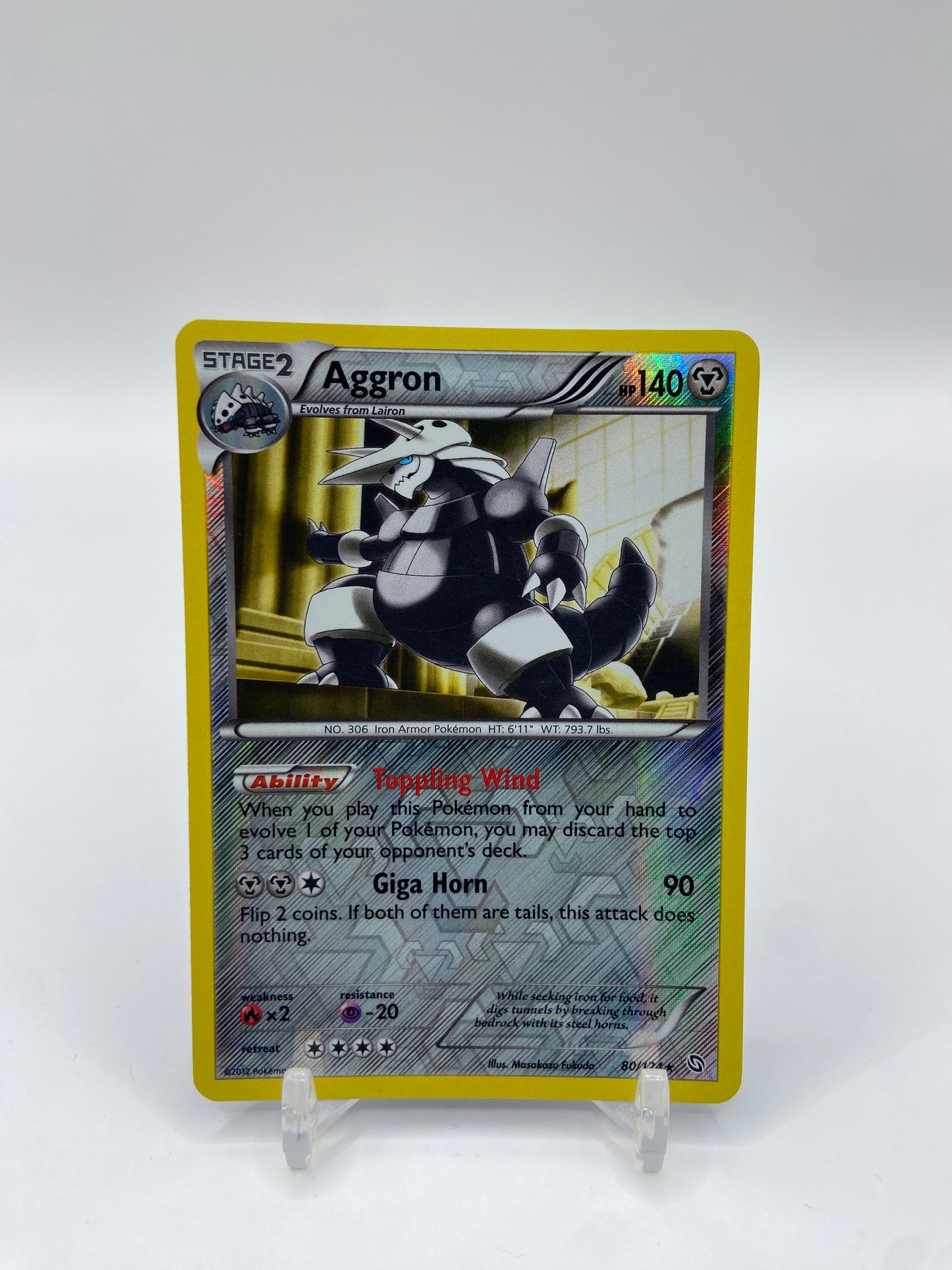 Aggron Reverse Holo Rare Dragons Exalted 80/124