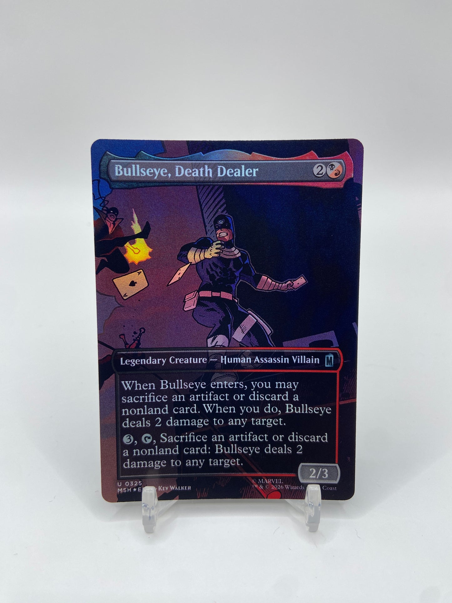 Bullseye, Death Dealer Foil (Borderless) Marvel Super Heroes U 325