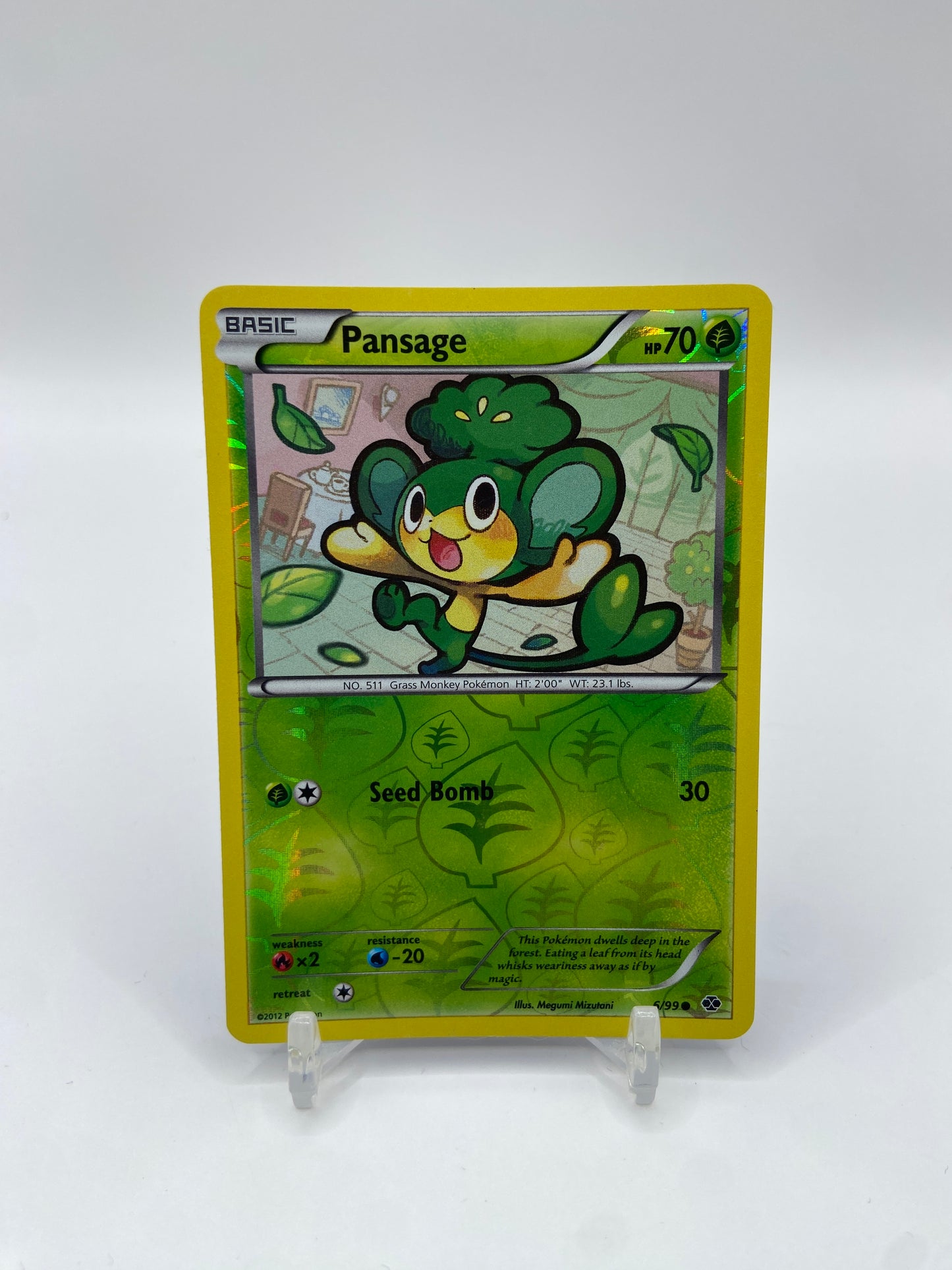 Pansage Reverse Holo Next Destinies 6/99