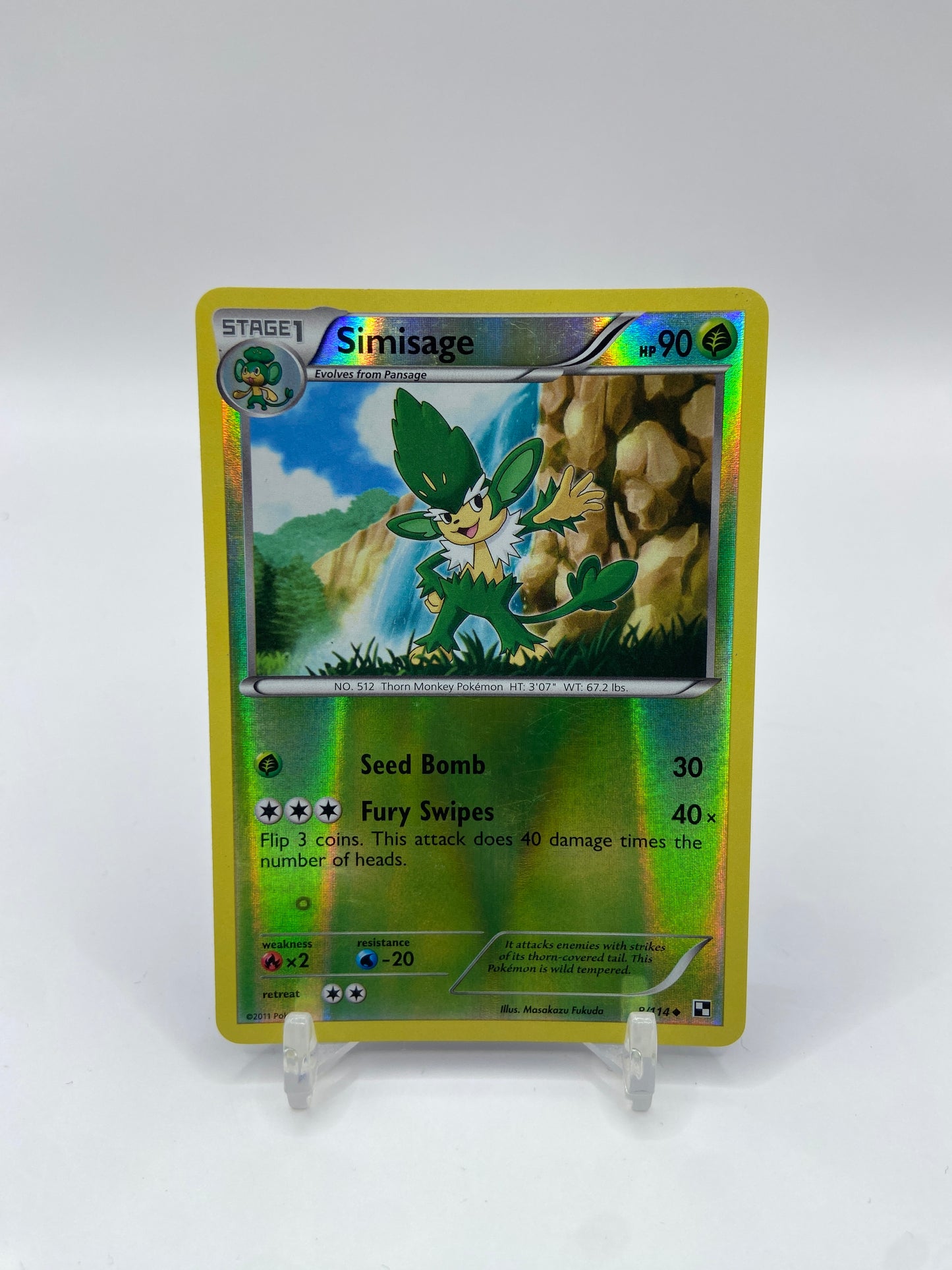 Simisage Reverse Holo Black & White Base Set 8/114