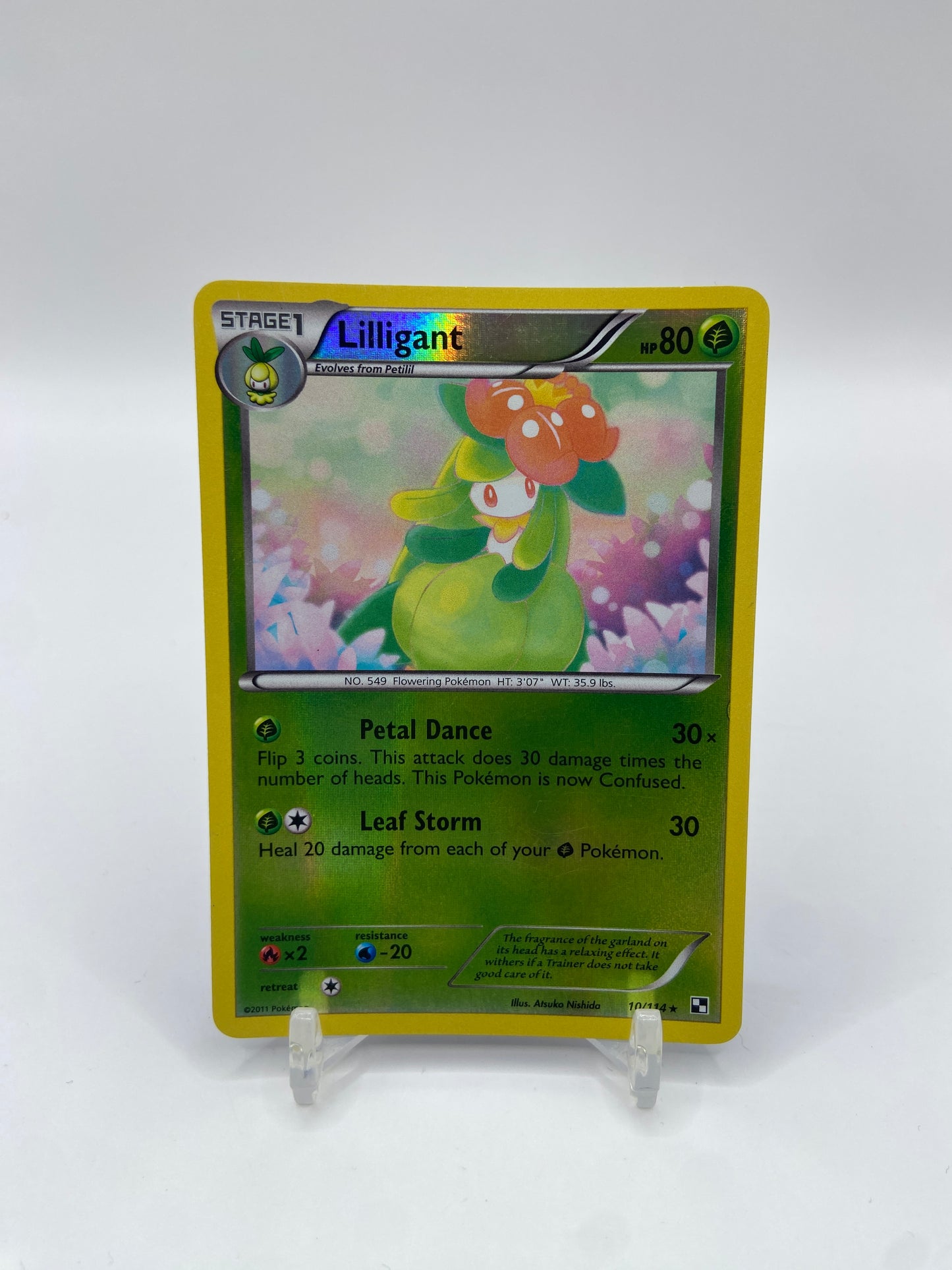 Lilligant Reverse Holo Rare Black & White Base Set 10/114