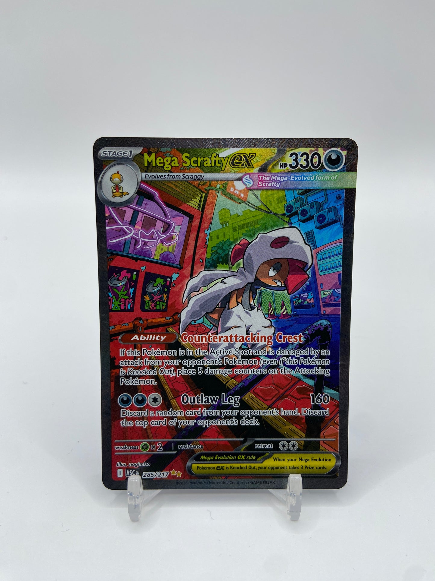 Mega Scrafty Ex Alt Art Secret Rare Ascended Heroes 285/217