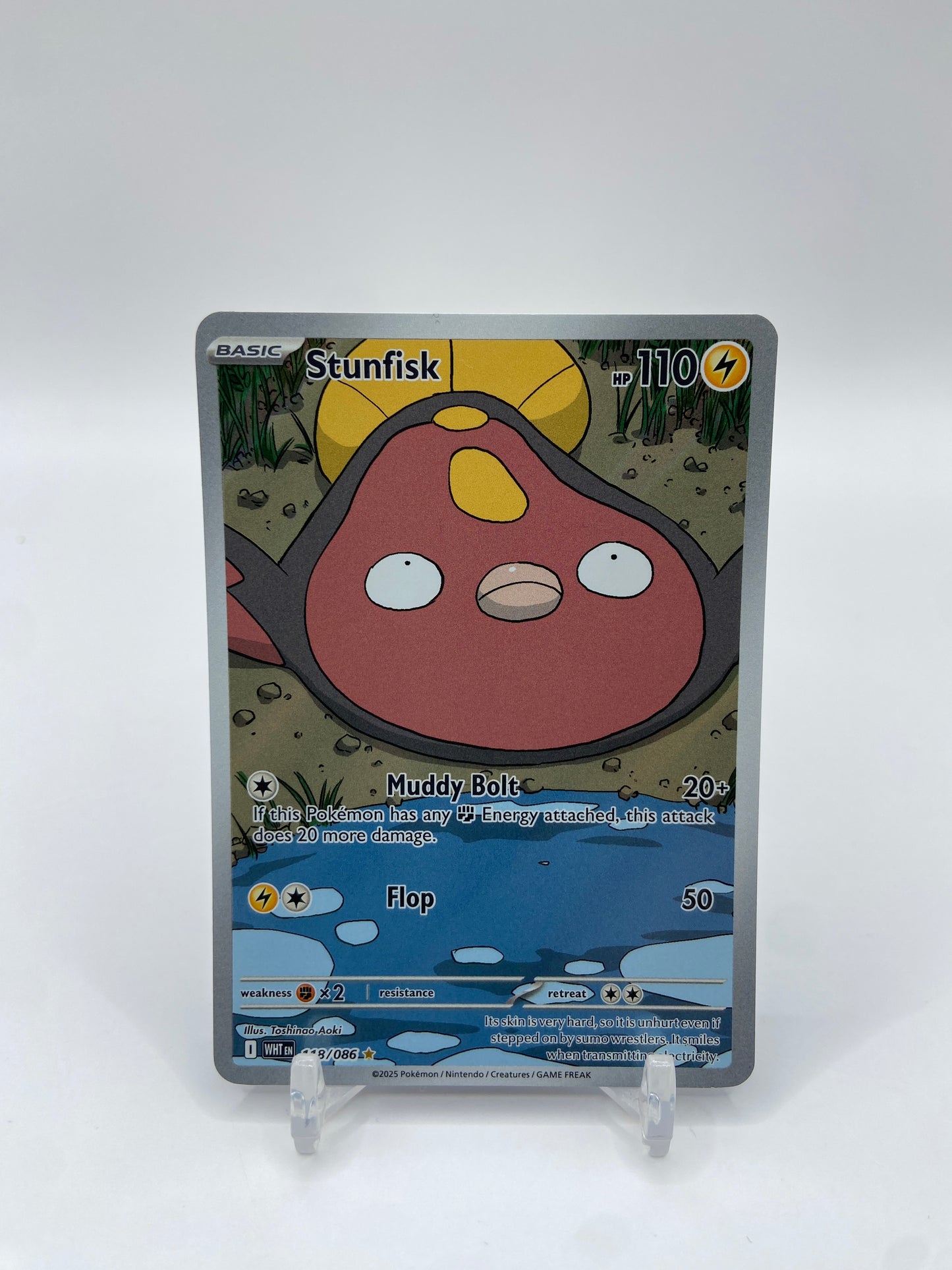 Stunfisk Art Rare Full Art White Flare 118/086