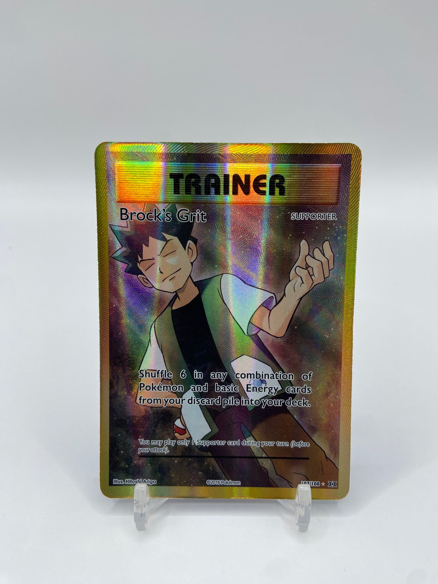 Brock's Grit Full Art Evolutions 107/108
