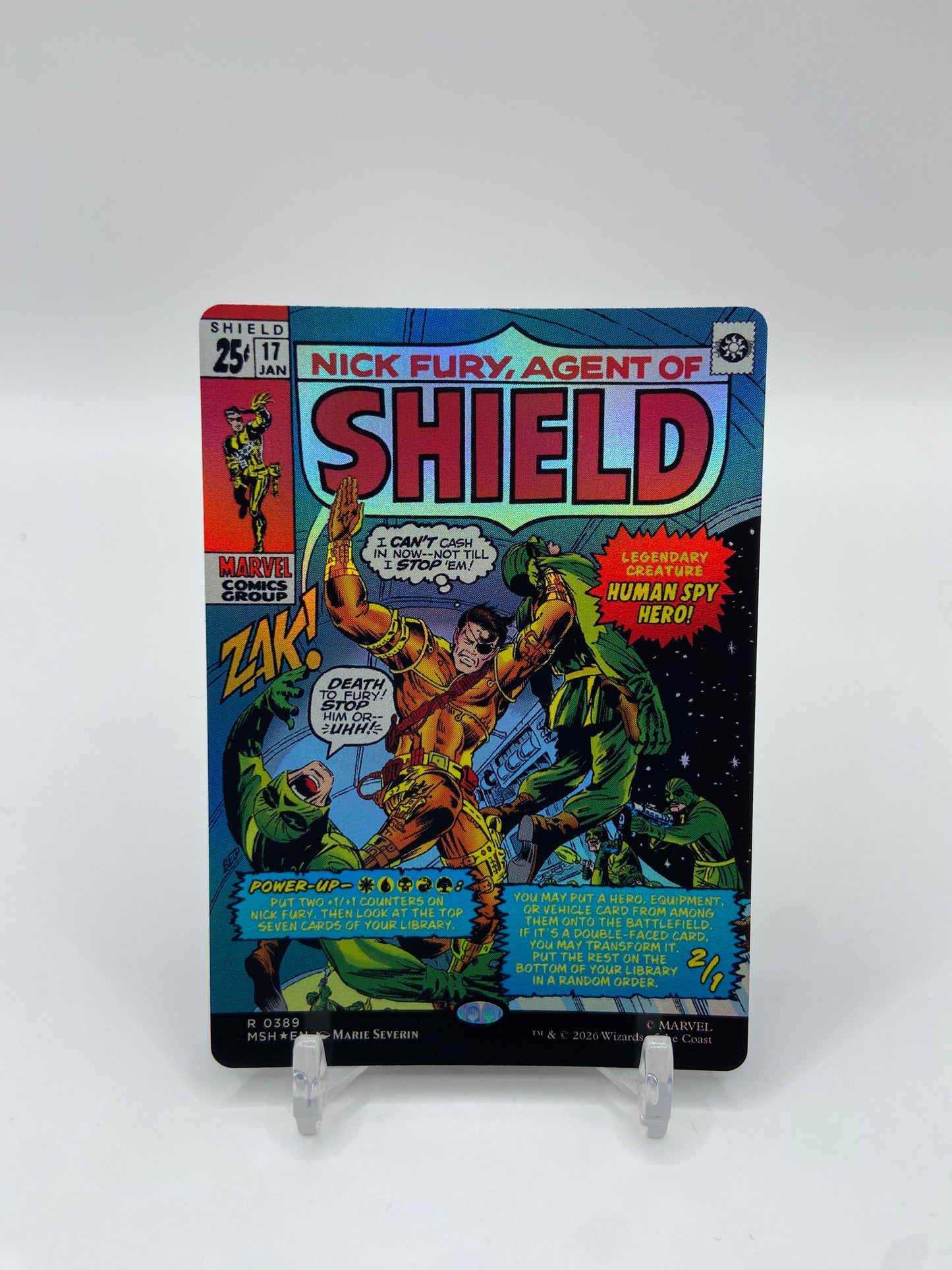 Nick Fury, Agent of SHIELD Foil (Borderless) (0389) Marvel Super Heroes R 389