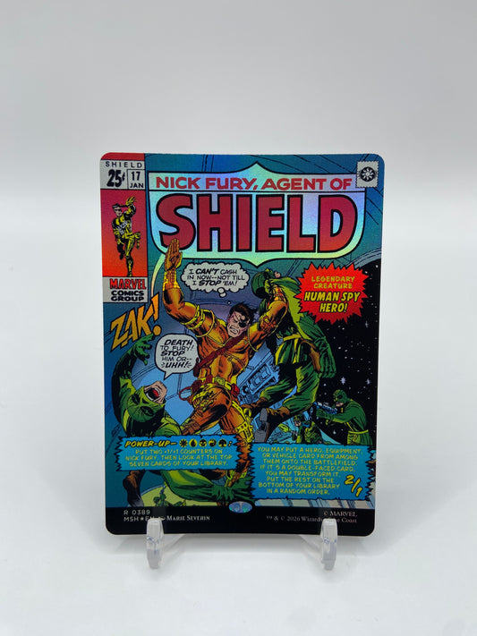 Nick Fury, Agent of SHIELD Foil (Borderless) (0389) Marvel Super Heroes R 389