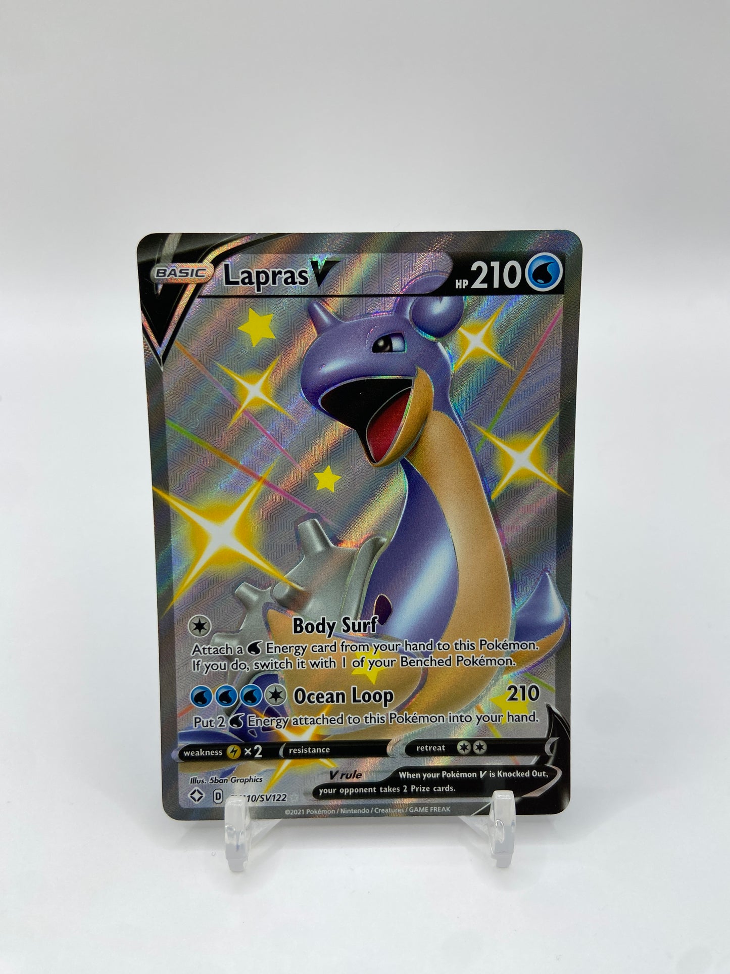 Lapras V Shiny Full Art Shining Fates SV110/SV122