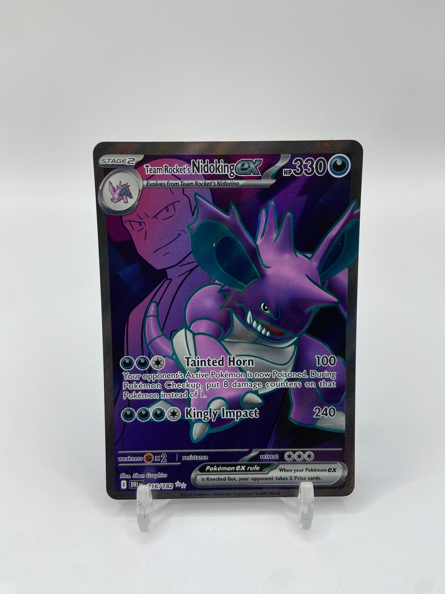 Team Rocket's Nidoking ex Full Art Destined Rivals  216/182