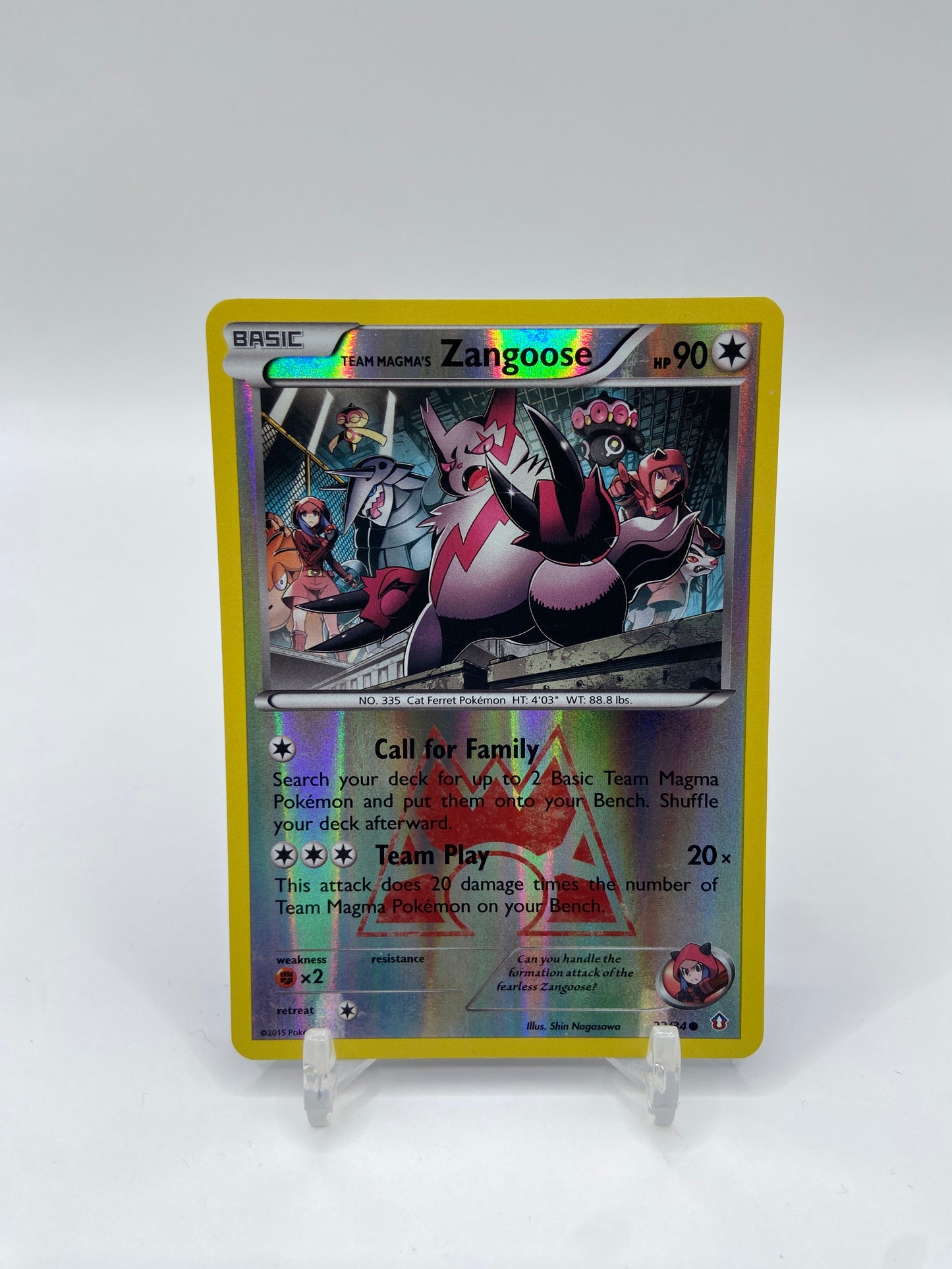 Team Magma's Zangoose Reverse Holo Double Crisis 22/34