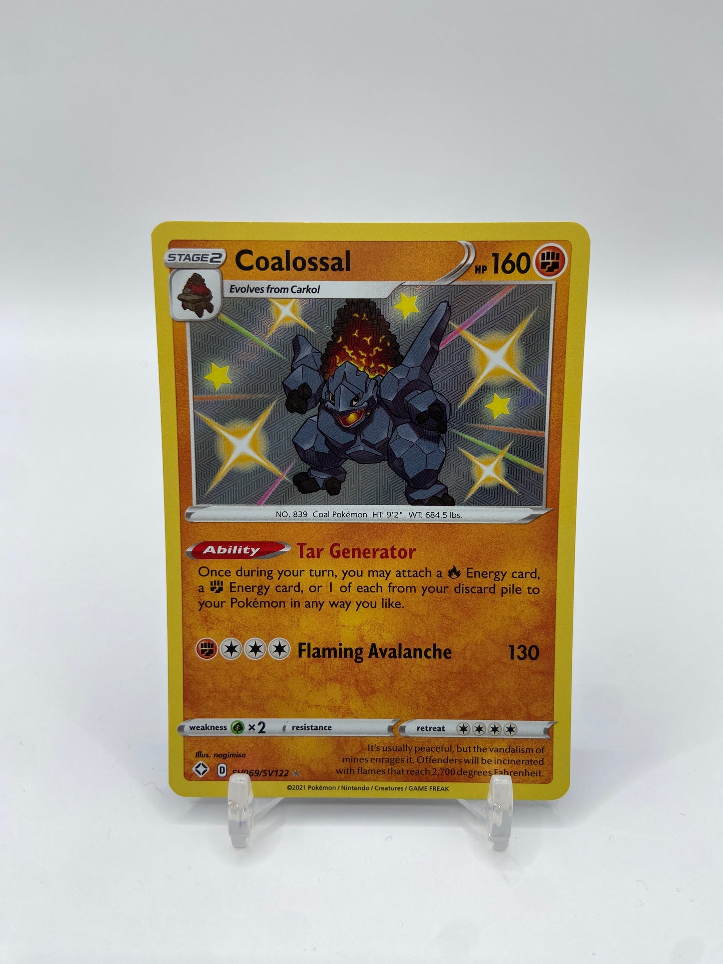 Coalossal Shiny Shining Fates SV069/SV122