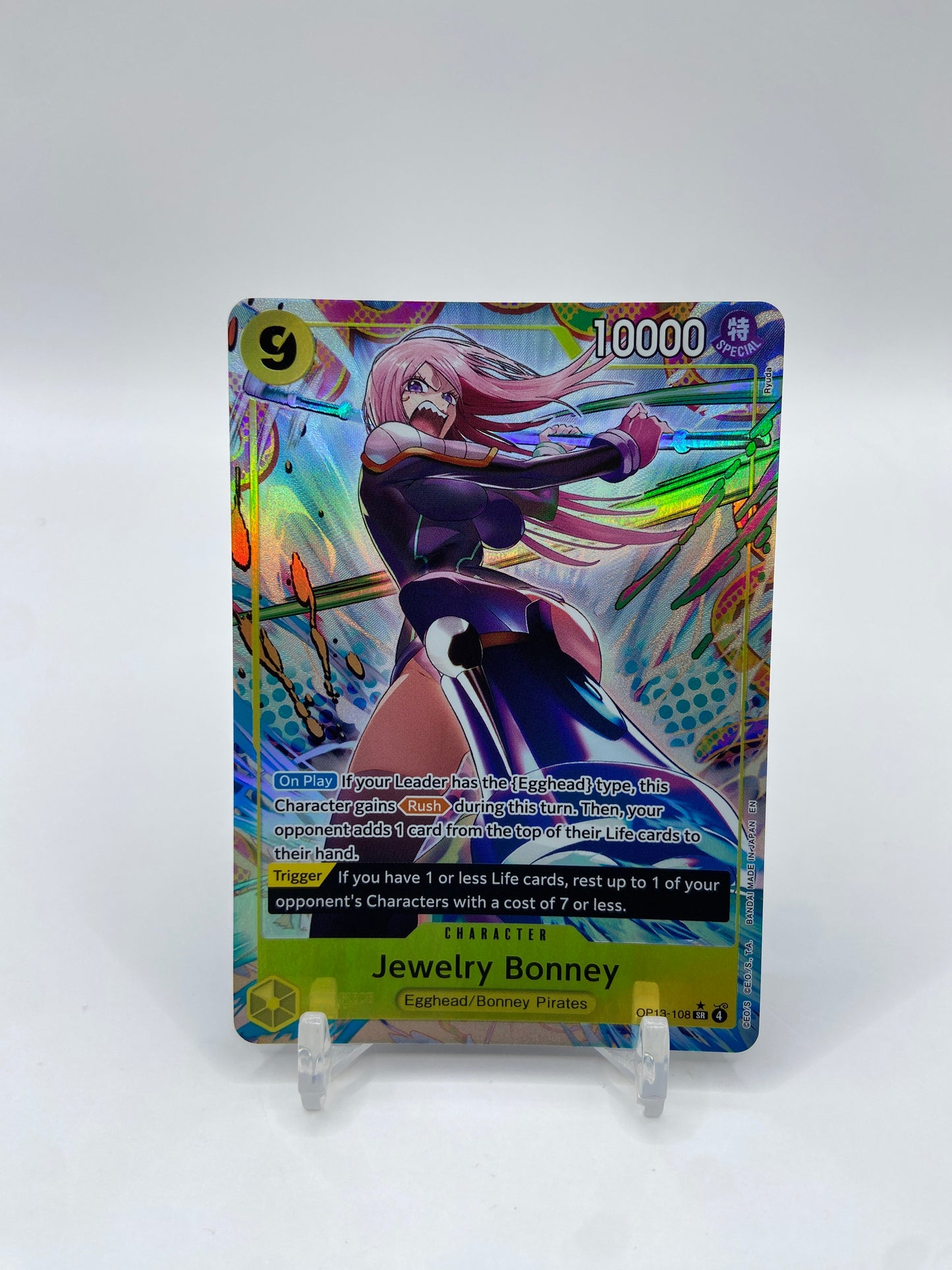 Jewelry Bonney (108) (Alternate Art) Carrying On His Will SR OP13-108