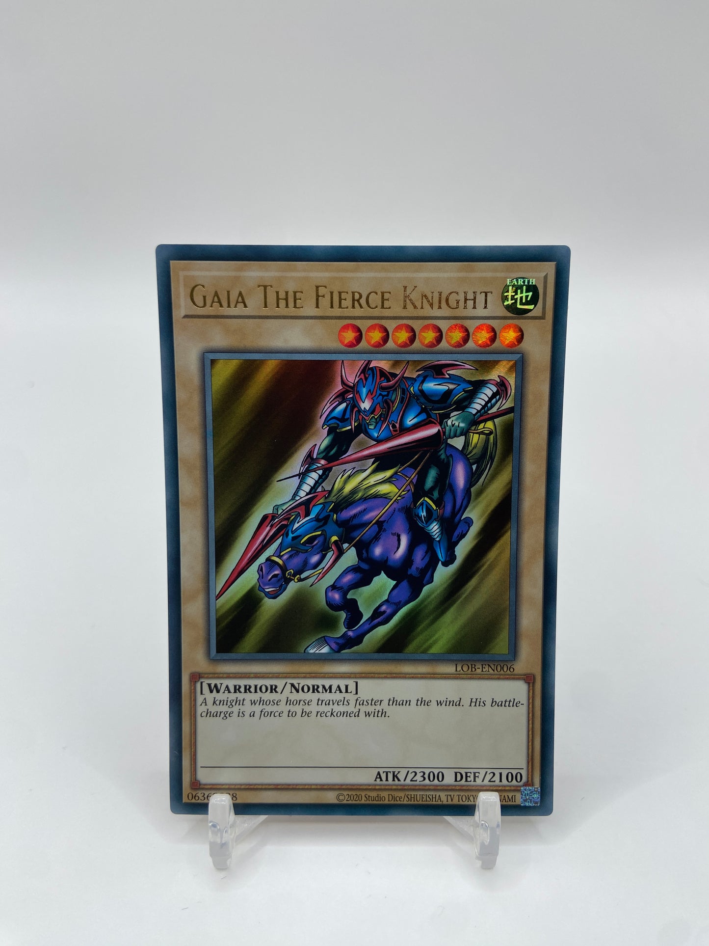Gaia The Fierce Knight Ultra Rare Legend of Blue Eyes White Dragon (25th Anniversary Edition)  LOB-EN006