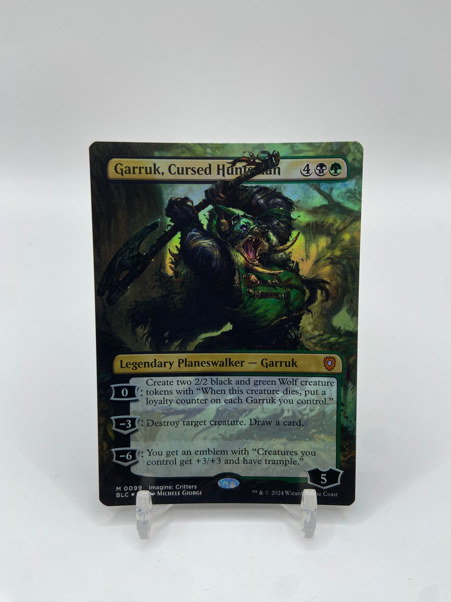 Garruk, Cursed Huntsman Foil (Borderless) Commander: Bloomburrow M 99