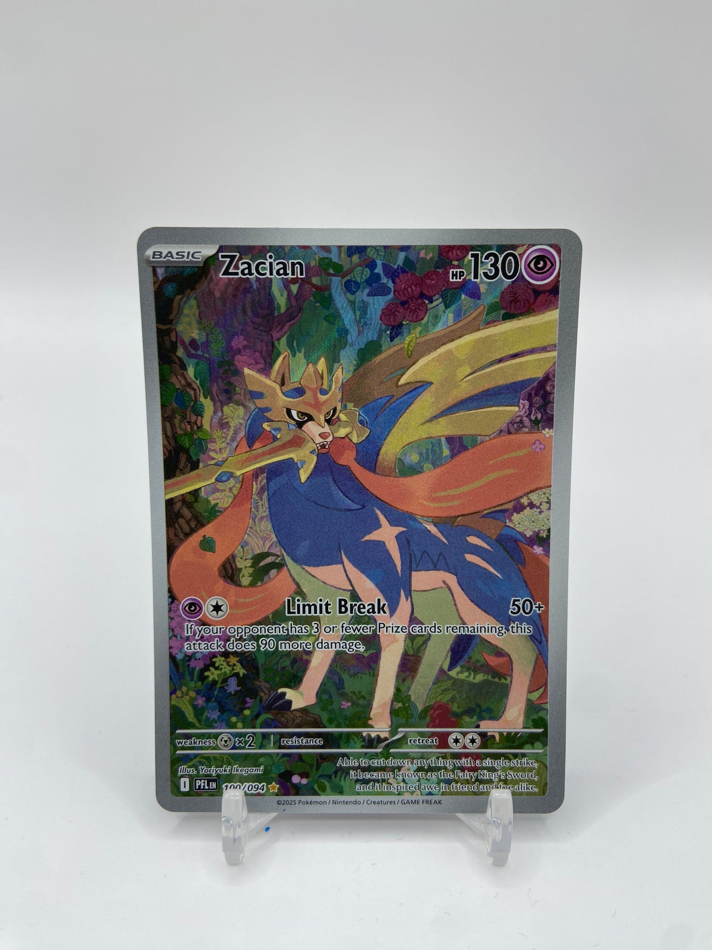 Zacian Illustration Rare Full Art  Phantasmal Flames 100/094