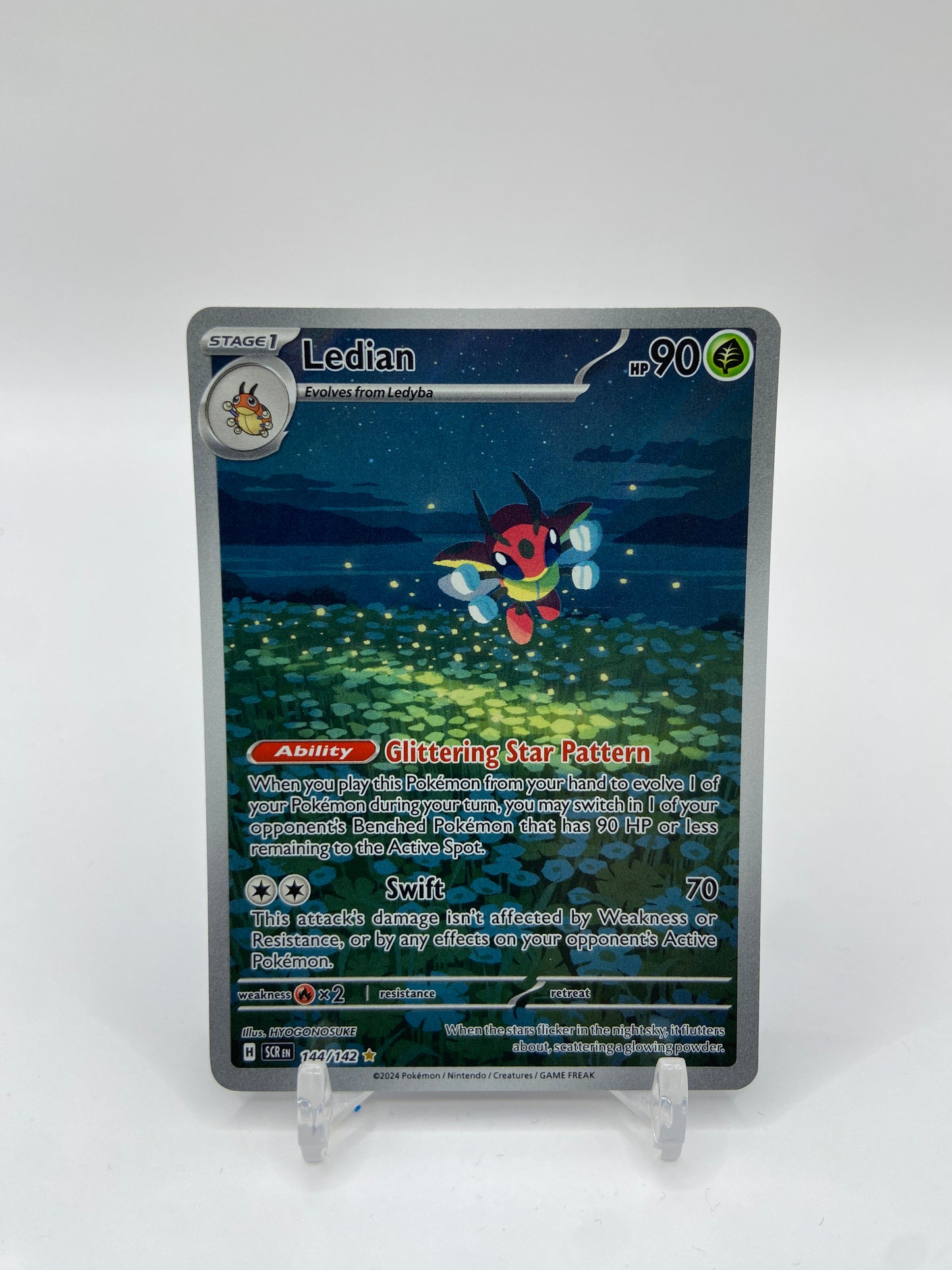Ledian Illustration Rare Full Art Stellar Crown 144/142