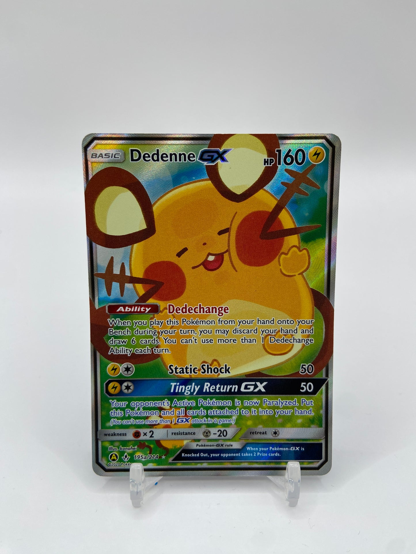 Dedenne GX Alternate Art Full Art Promo 195a/214