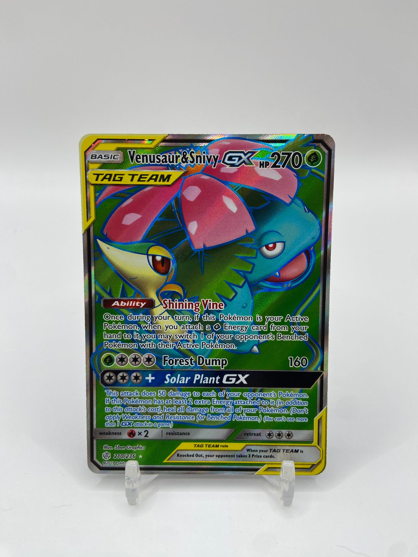 Venusaur & Snivy GX Full Art Cosmic Eclipse  210/236