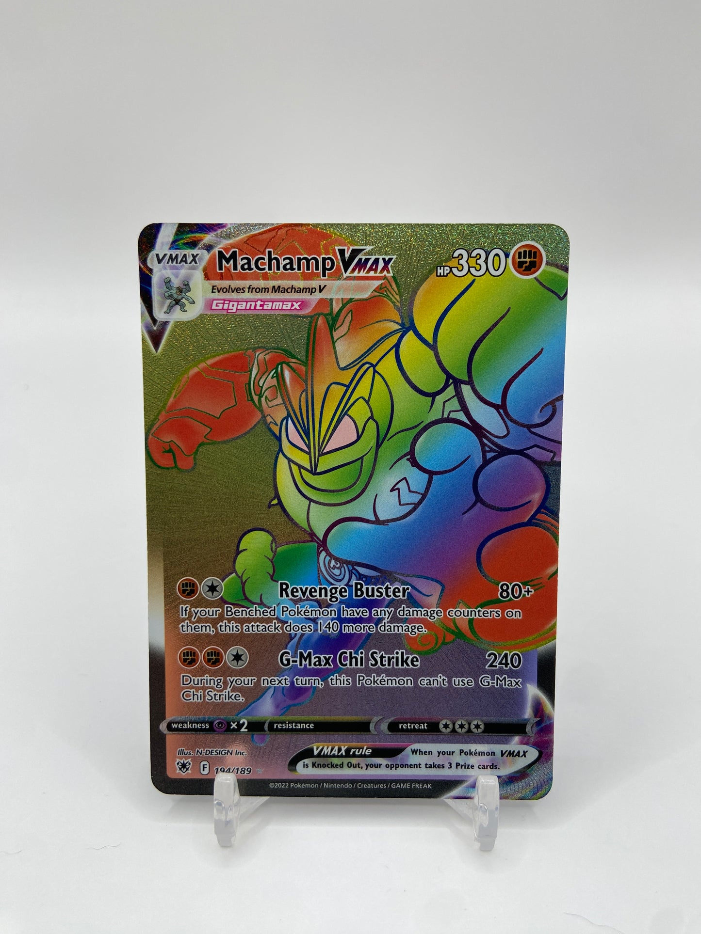 Machamp VMAX Rainbow Secret Rare Astral Radiance  194/189