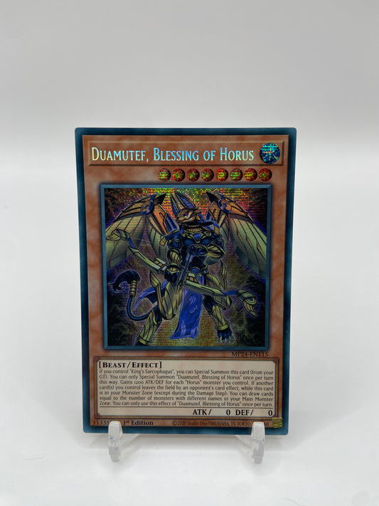 Duamutef, Blessing of Horus Prismatic Secret Rare 25th Anniversary Tin: Dueling Mirrors  MP24-EN115