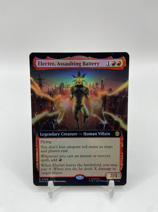 Electro, Assaulting Battery Foil (Extended Art) Marvel's Spider-Man R 260