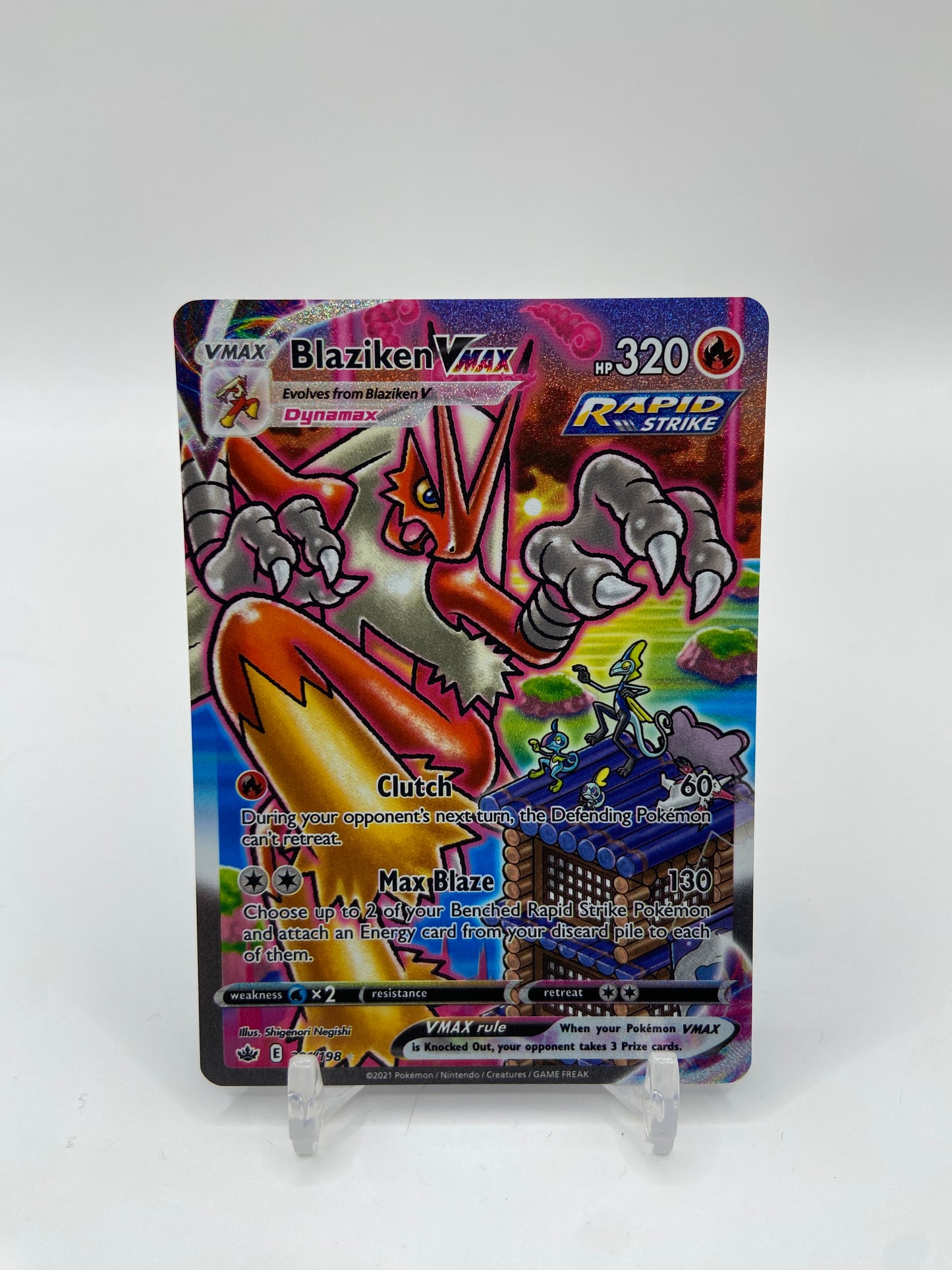 Blaziken VMAX Alternate Art Secret Rare Chilling Reign  201/198