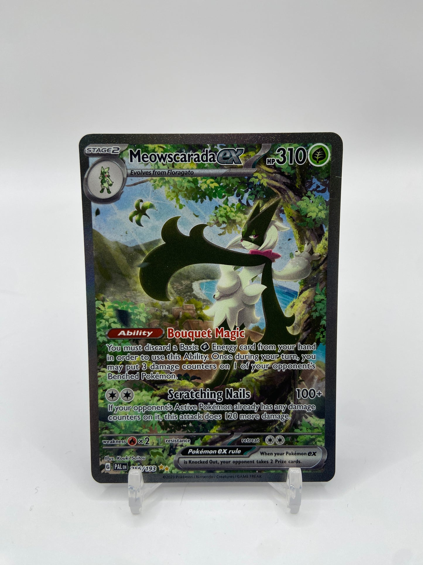 Meowscarada ex Alt Art Secret Rare Paldea Evolved  256/193