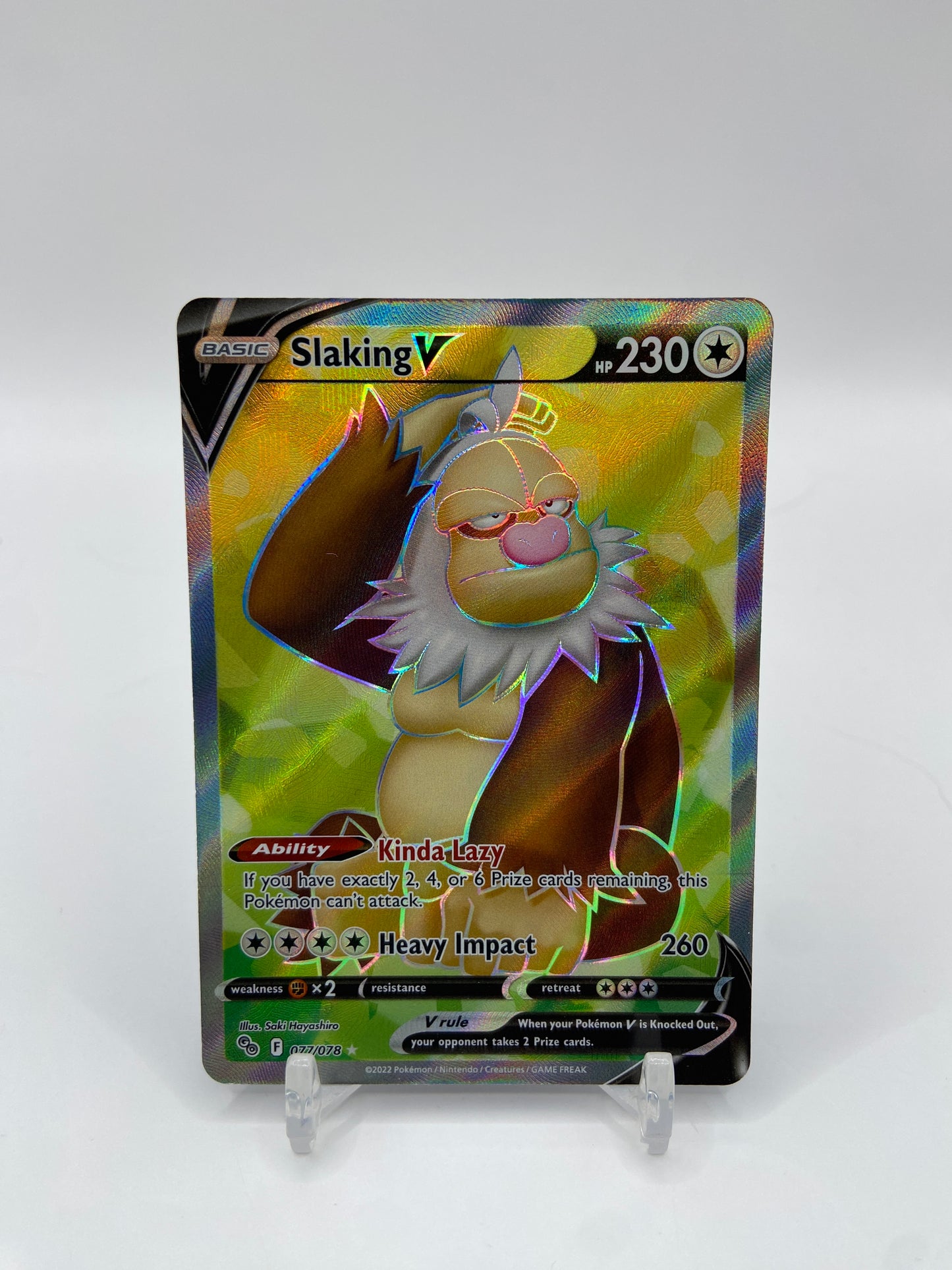 Slaking V (Full Art) Pokemon Go 077/078