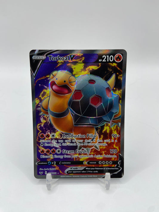 Torkoal V (Full Art) Sword & Shield Base Set 188/202