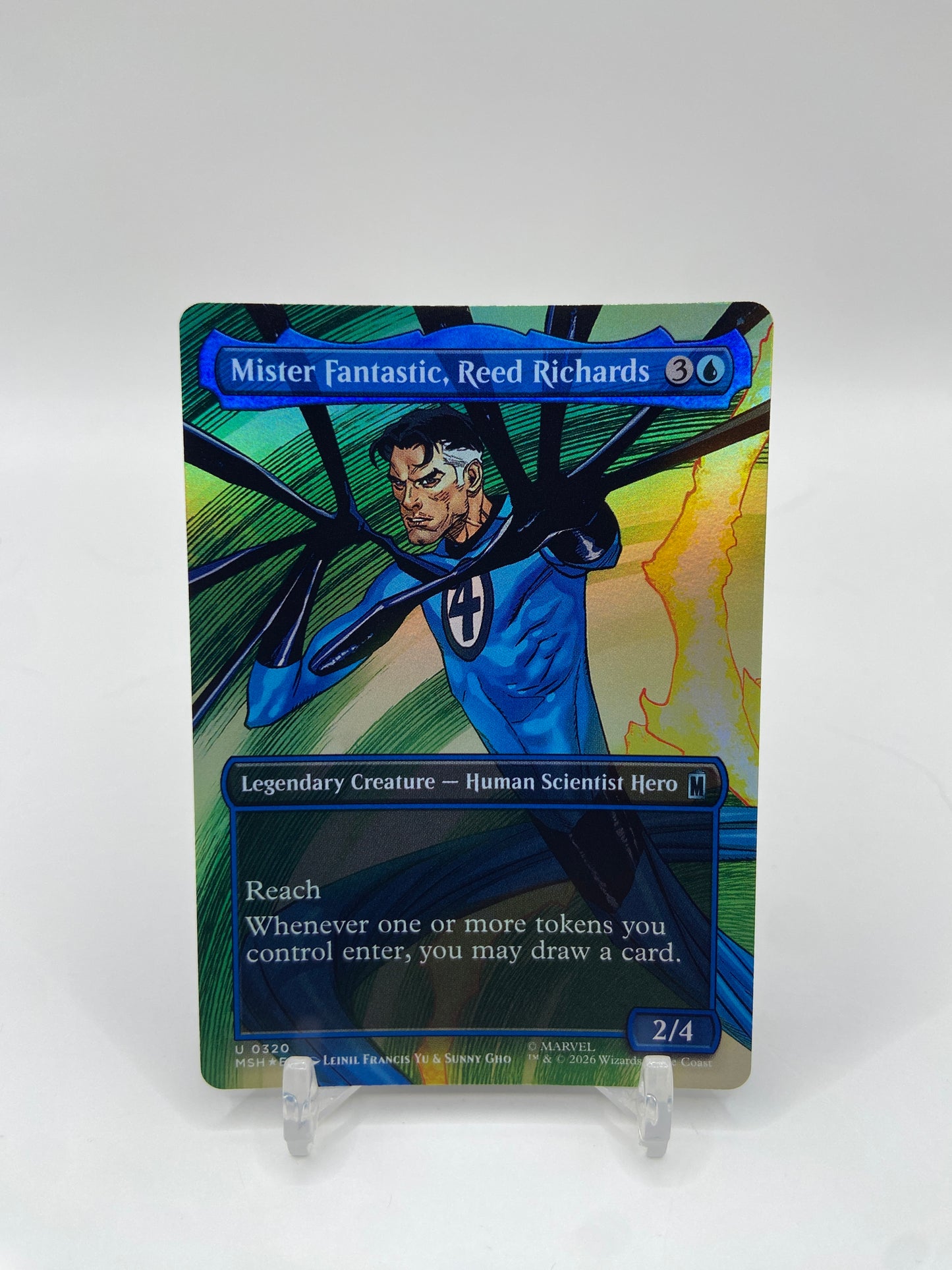 Mister Fantastic, Reed Richards Foil (Borderless) Marvel Super Heroes U 320