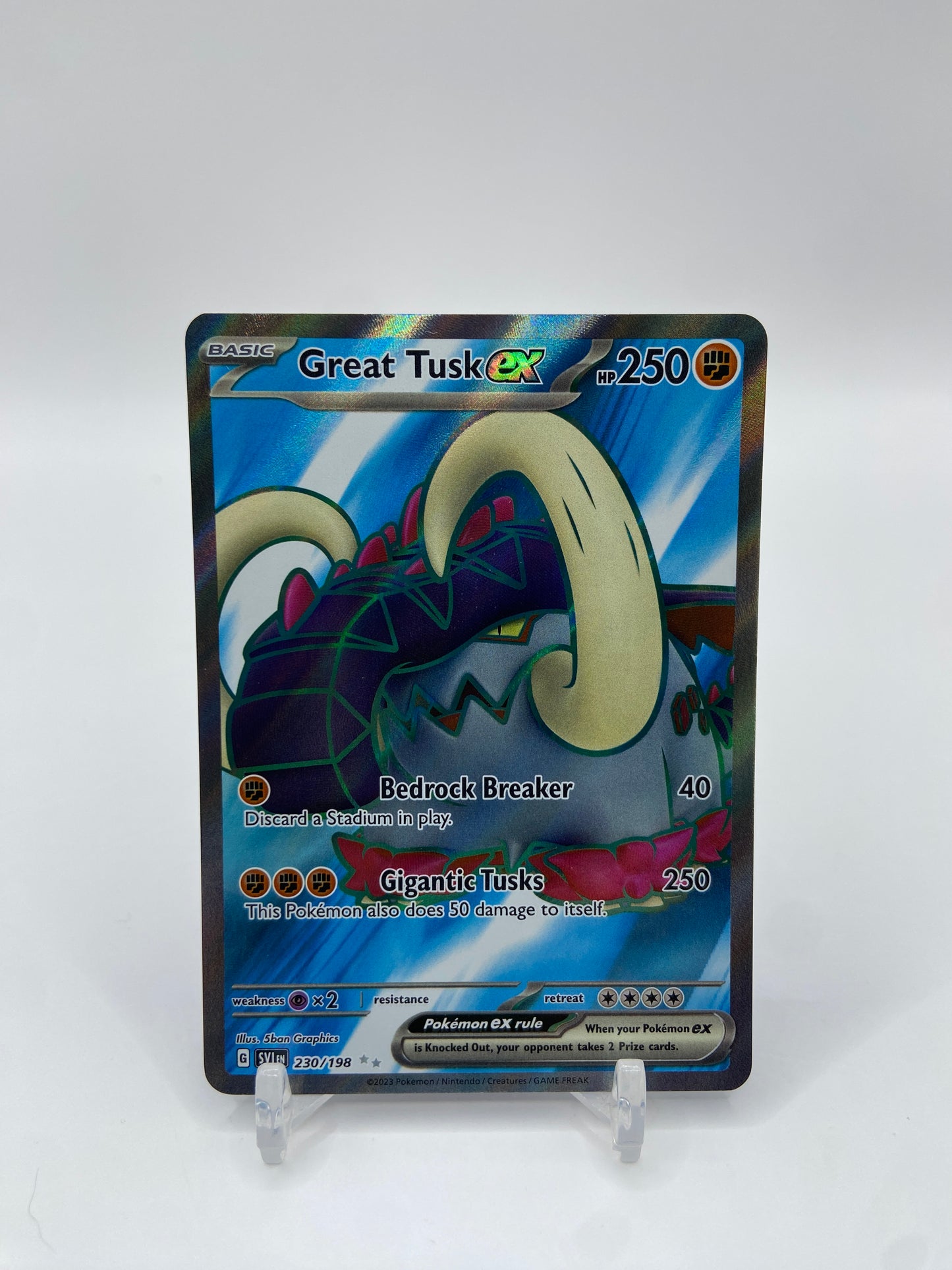 Great Tusk ex Full Art Scarlet & Violet Base Set 230/198