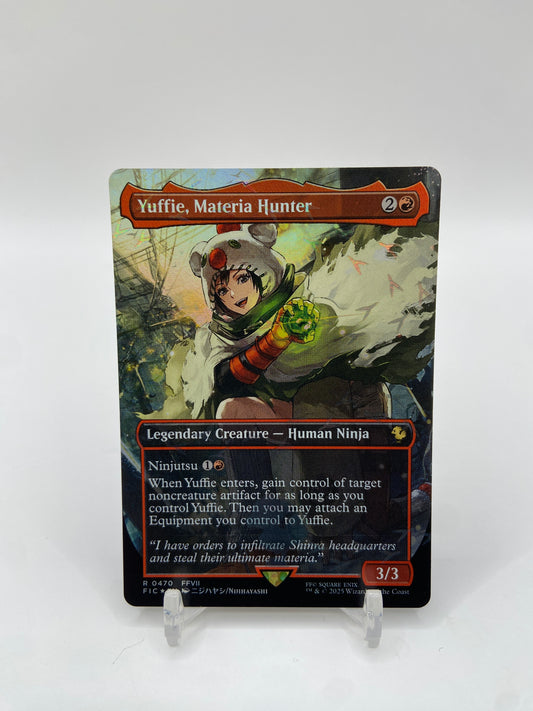 Yuffie, Materia Hunter (Borderless) (Chocobo Track Foil) Commander: FINAL FANTASY R 470