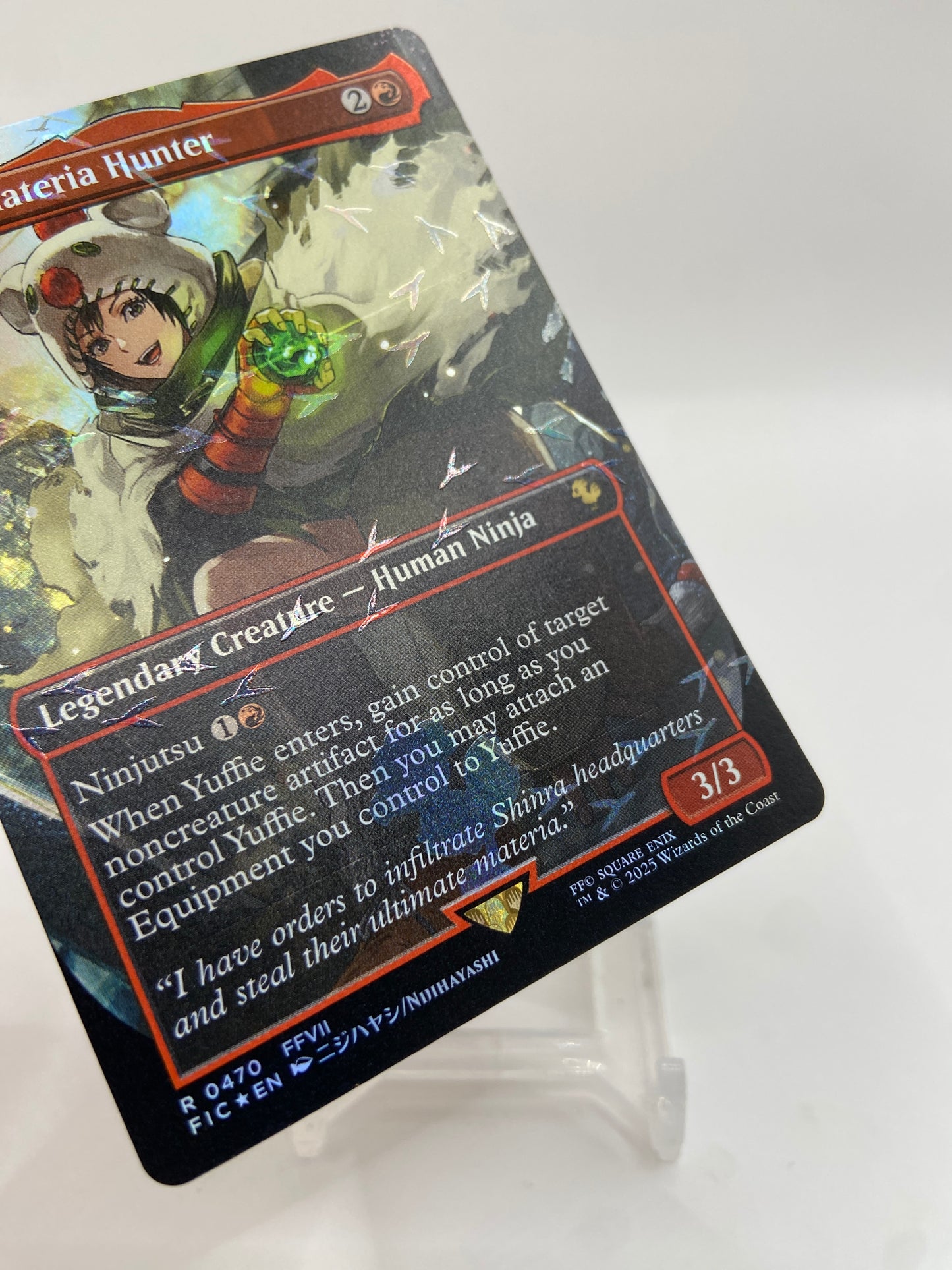 Yuffie, Materia Hunter (Borderless) (Chocobo Track Foil) Commander: FINAL FANTASY R 470