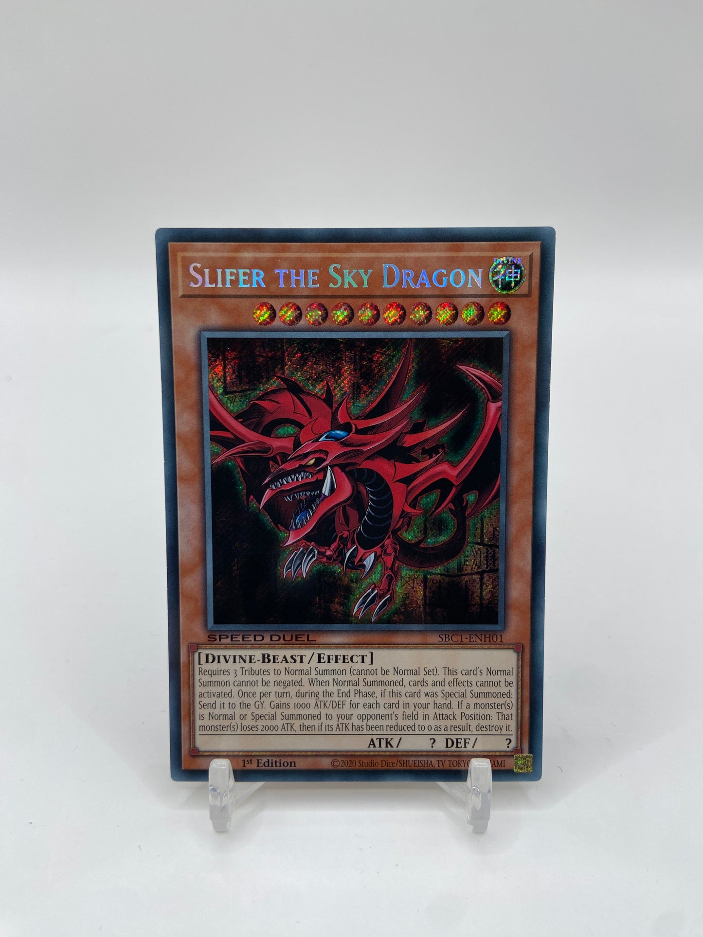 Slifer the Sky Dragon Secret Rare Speed Duel: Streets of Battle City SBC1-ENH01