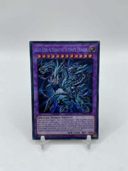 Blue-Eyes Alternative Ultimate Dragon Secret Rare 2019 Gold Sarcophagus Tin Prismatic TN19-EN001