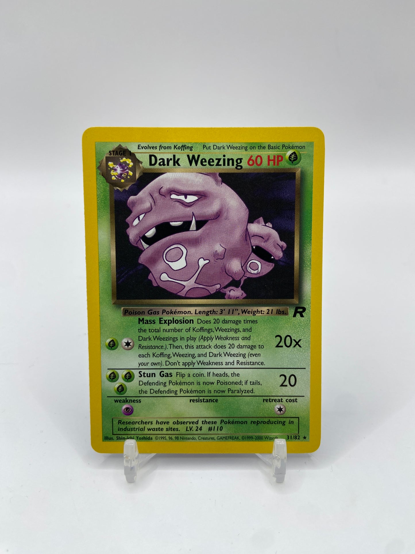 Dark Weezing Rare Non Holo Team Rocket 31/82