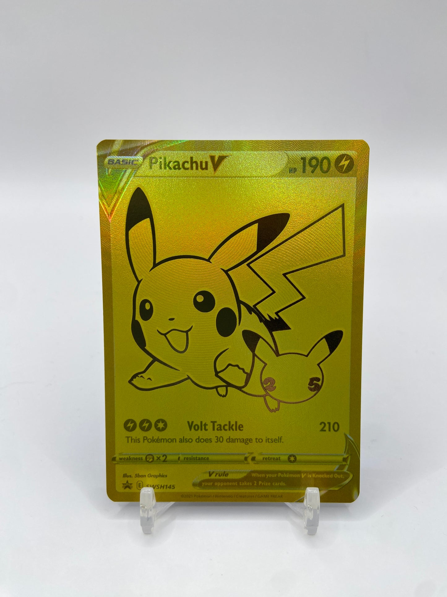 Pikachu V Gold Full Art Sword & Shield Promo SWSH145