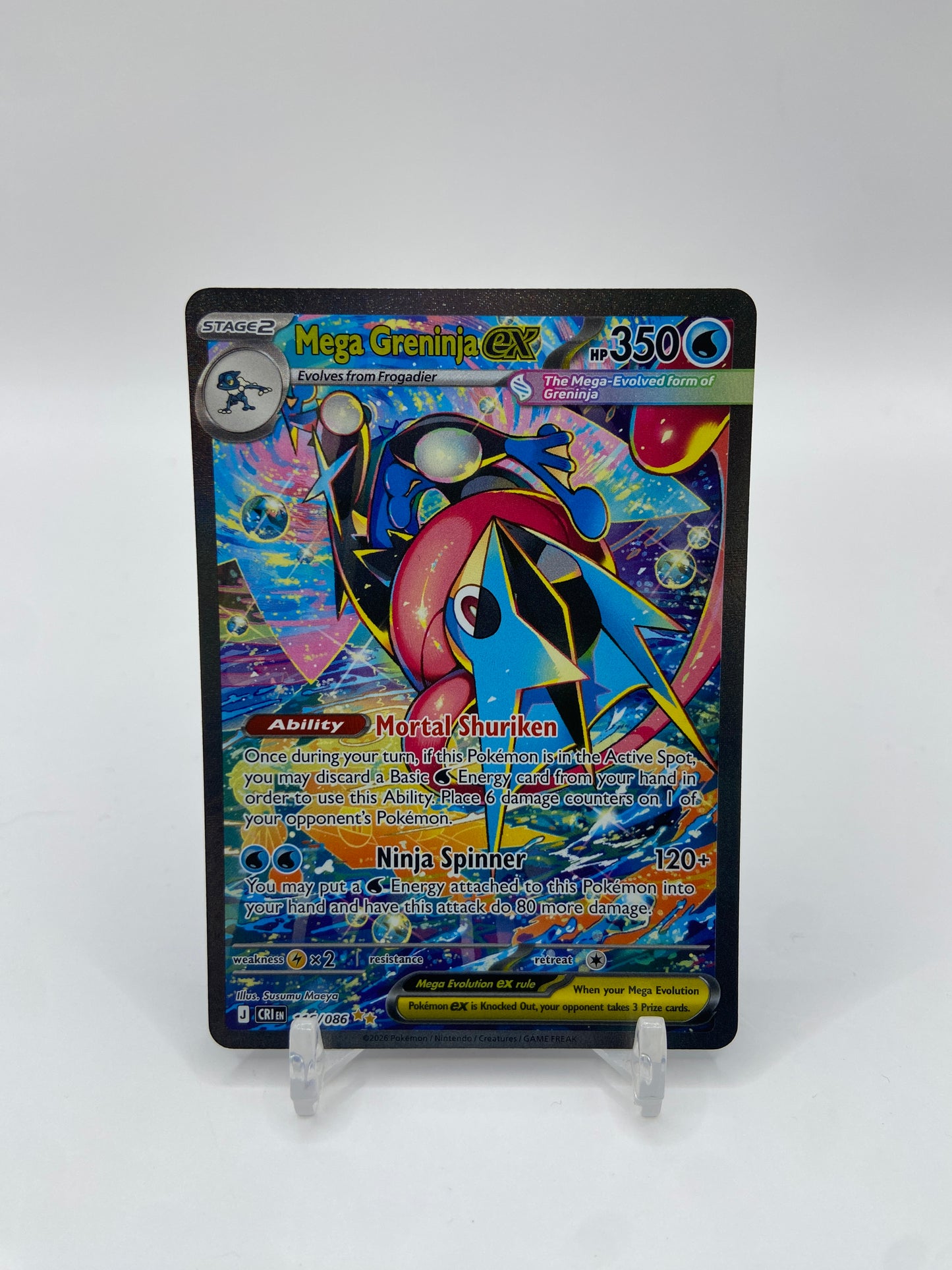 Mega Greninja ex Alt Art Secret Rare Chaos Rising 116/086