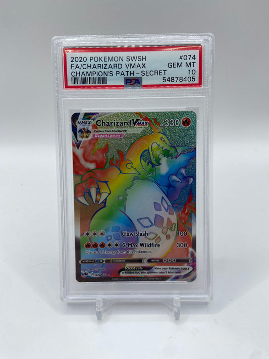 Charizard Vmax Rainbow Secret Rare Champions Path PSA 10