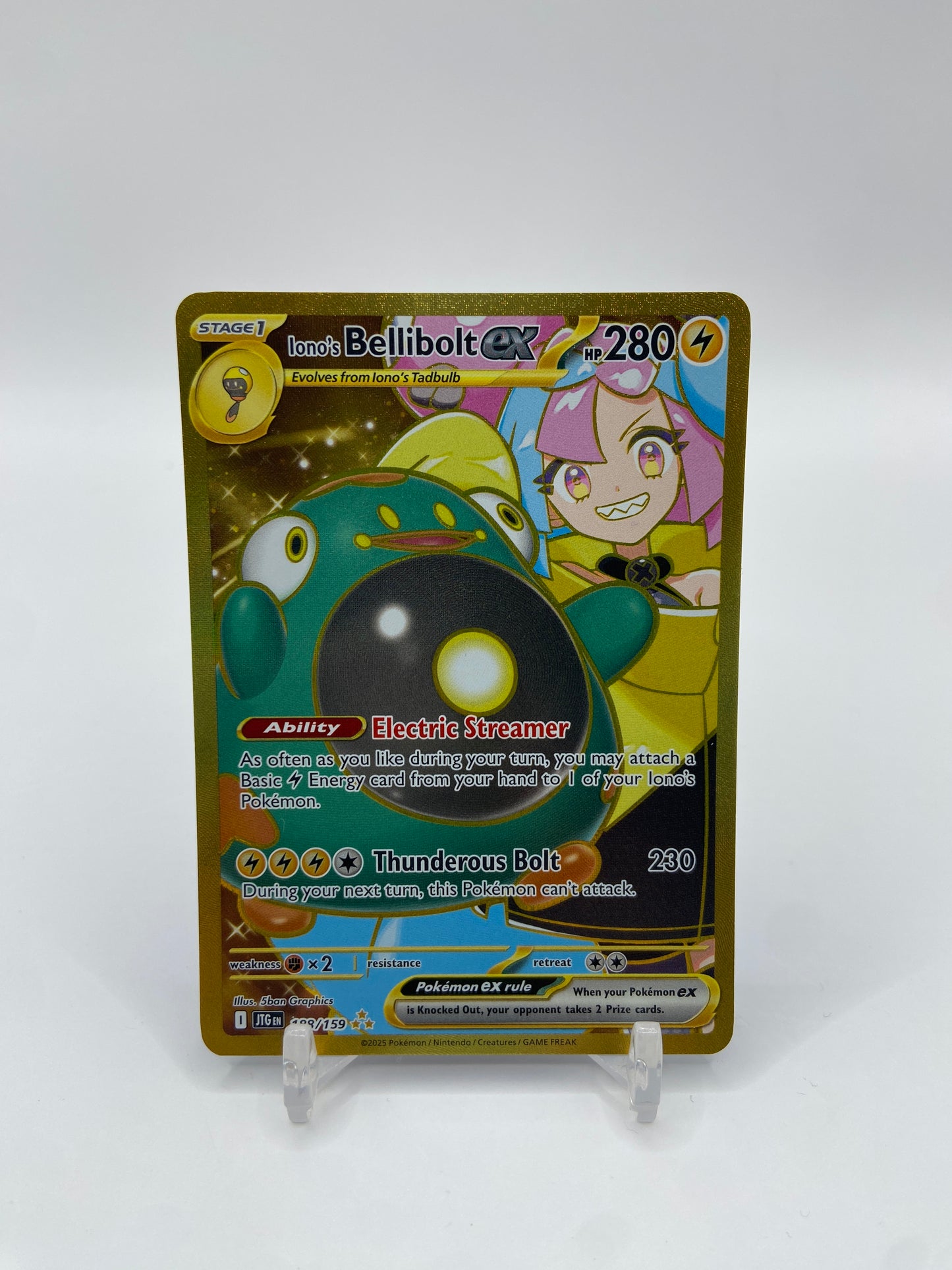 Iono's Bellibolt ex Gold Secret Rare Journey Together 188/159